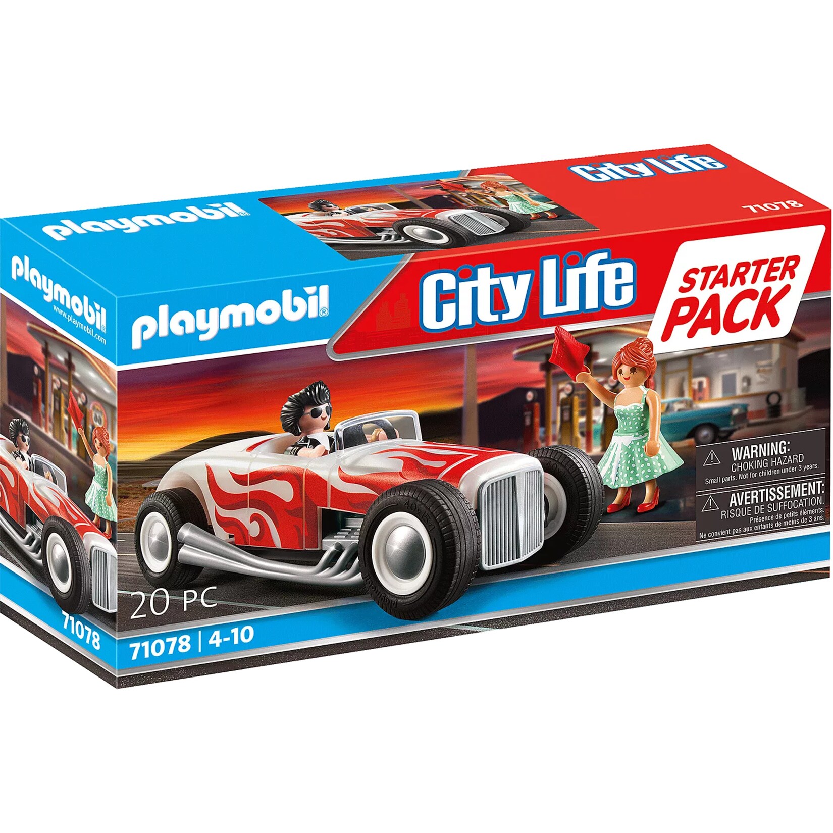 PLAYMOBIL Konstruktionsspielzeug City Life Starter Pack Hot Rod