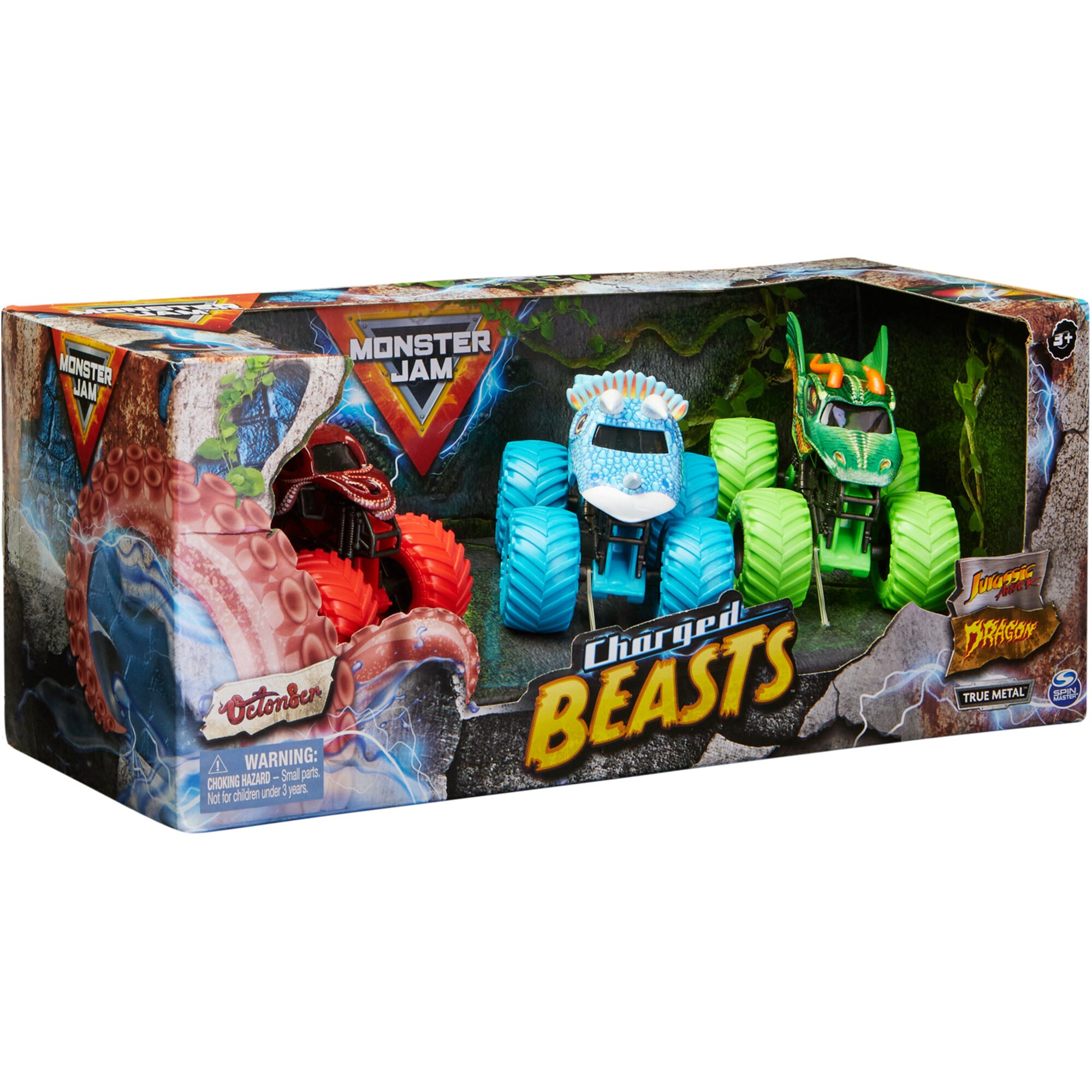 Monster Jam Spielfahrzeug Monster Jam Charged Beasts 3er-Pack - Bild 1