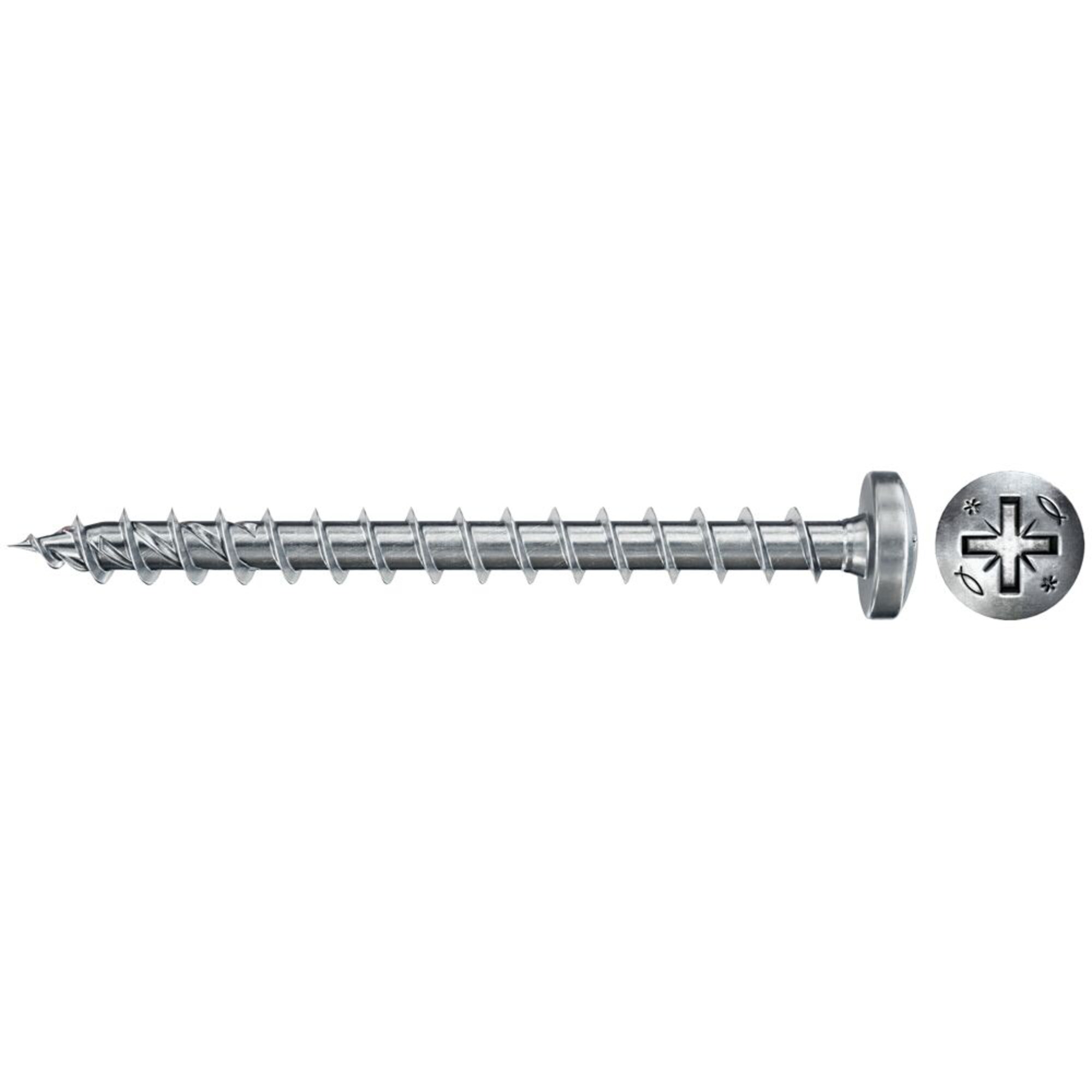 Fischer Schraube Spanplattenschraube PowerFast II 5,0x50 Pan Head PZ - Bild 1