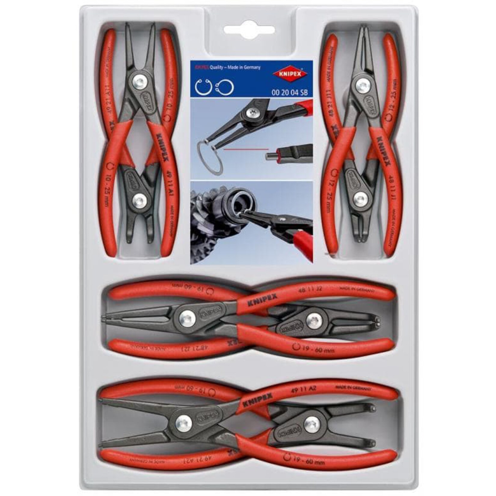 Knipex Zangen-Set Präzisions-Sicherungsringzangen-Set 00 20 04 SB