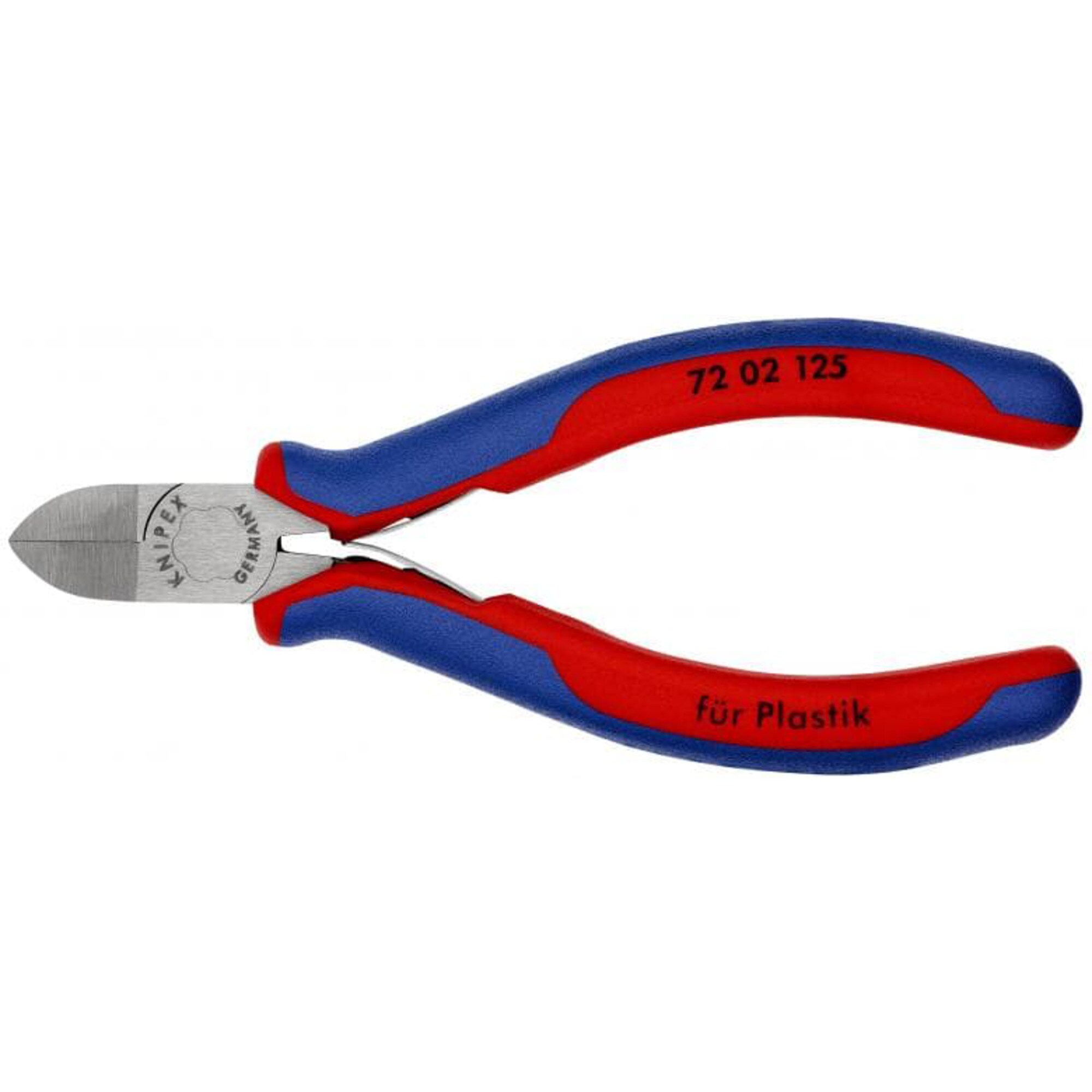 Knipex Schneid-Zange Seitenschneider 72 02 125, f&uuml;r Kunststoff - Bild 1