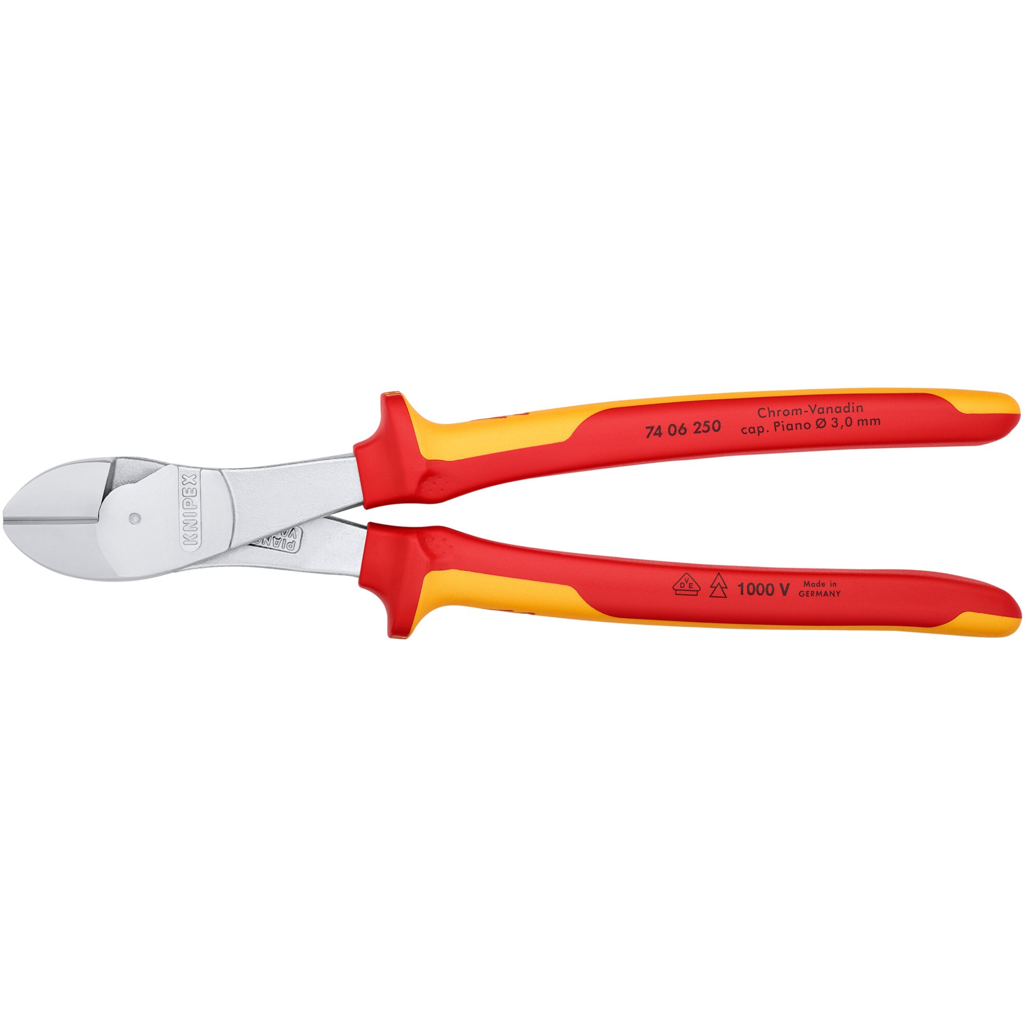 Knipex Schneid-Zange Kraft-Seitenschneider 74 06 250 VDE - Bild 1