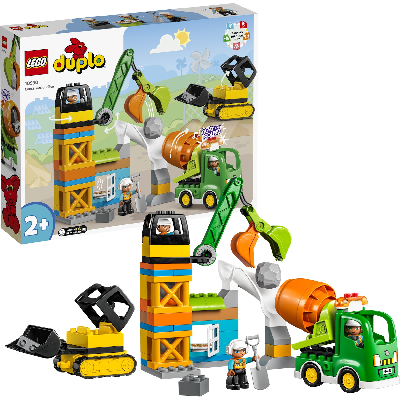 LEGO Konstruktionsspielzeug DUPLO Baustelle mit Baufahrzeugen