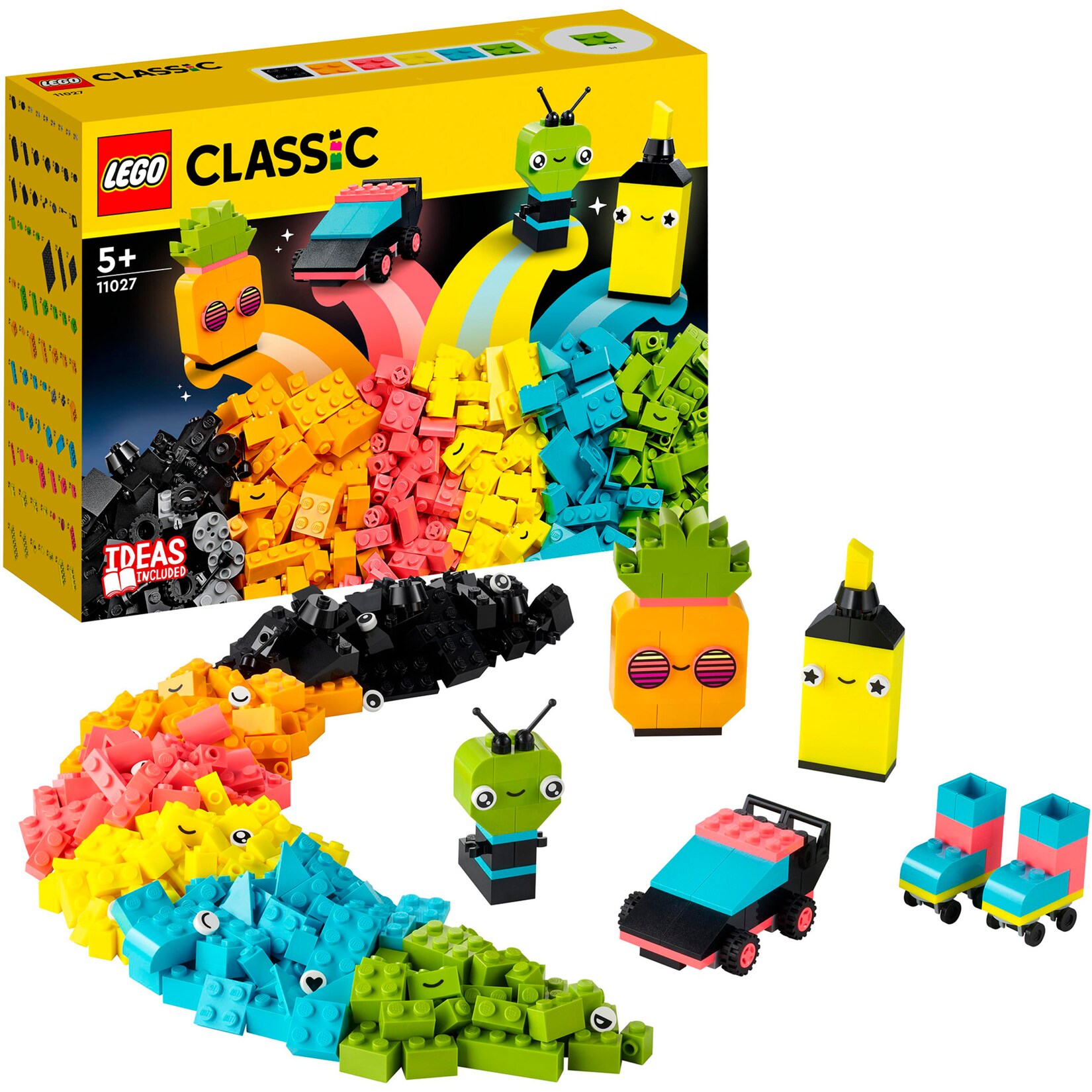 LEGO Konstruktionsspielzeug Classic Neon Kreativ-Bauset