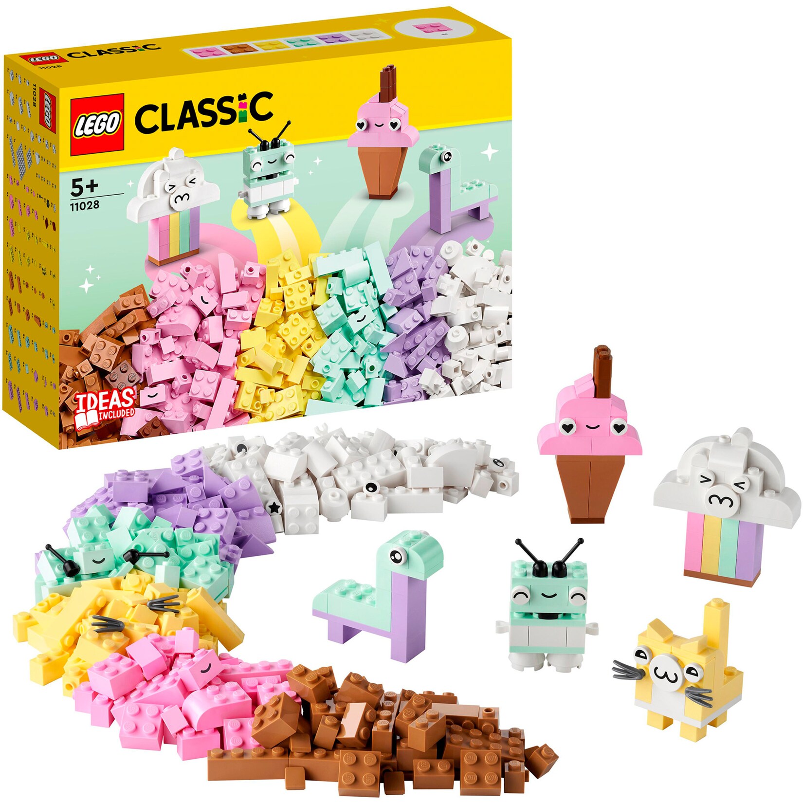 LEGO Konstruktionsspielzeug Classic Pastell Kreativ-Bauset