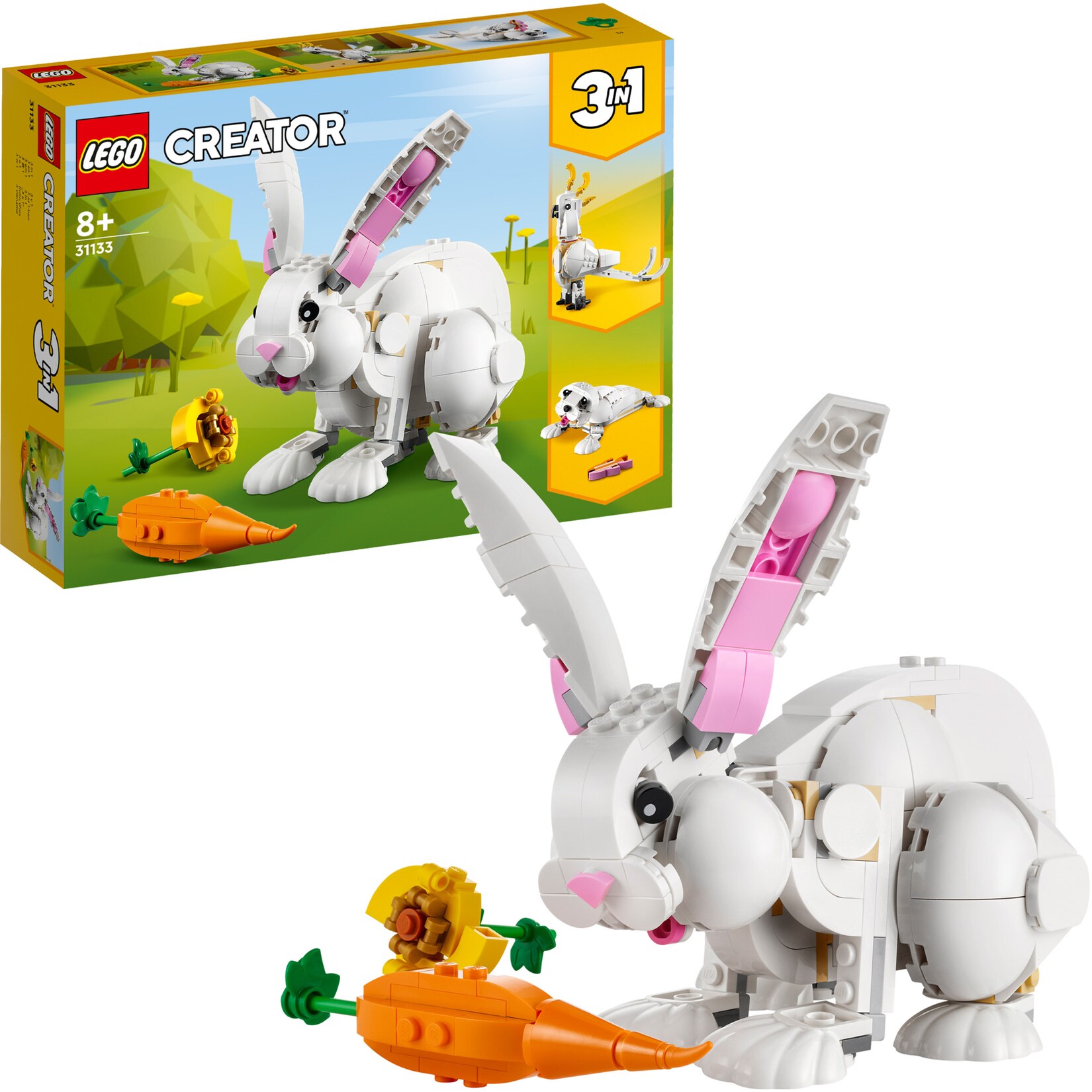 LEGO Konstruktionsspielzeug Creator 3-in-1 Weißer Hase