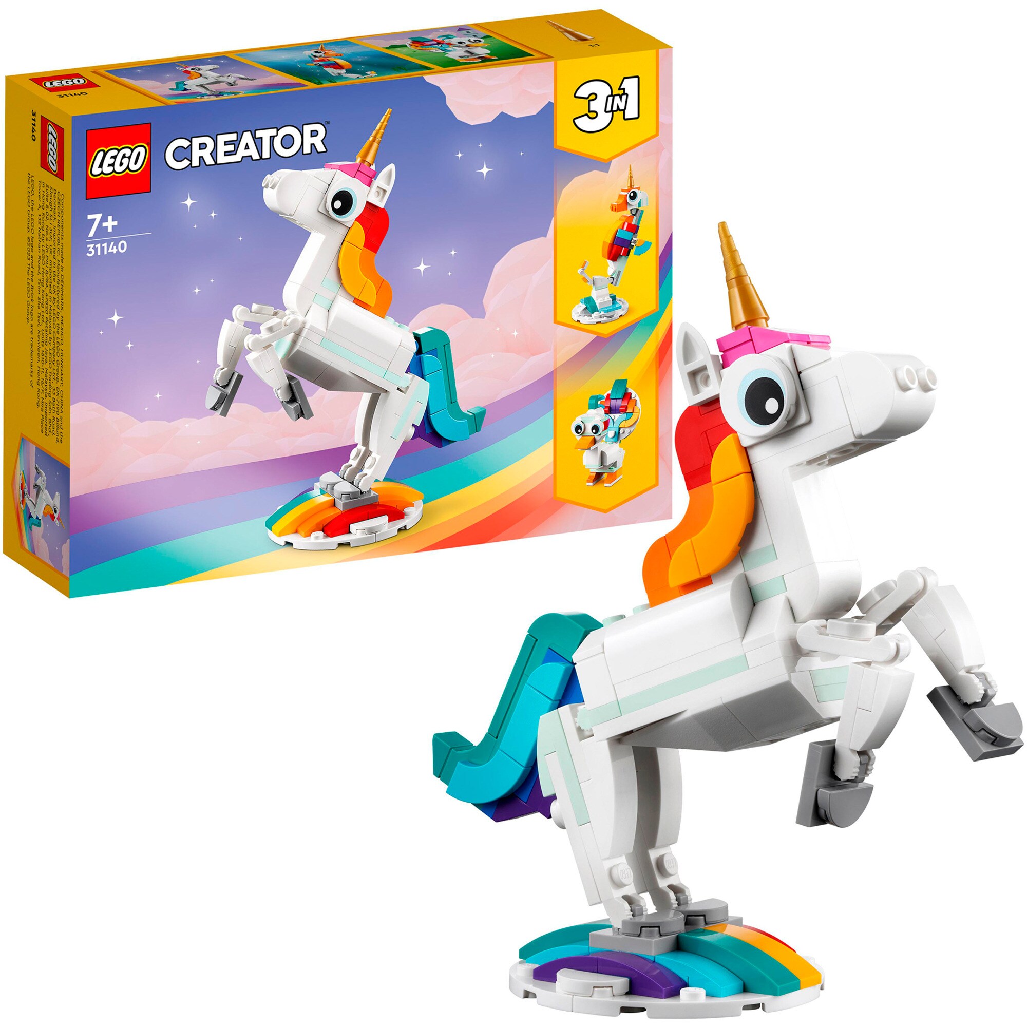 LEGO Konstruktionsspielzeug Creator 3-in-1 Magisches Einhorn - Bild 1