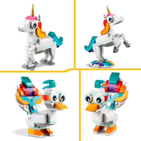 LEGO Konstruktionsspielzeug Creator 3-in-1 Magisches Einhorn