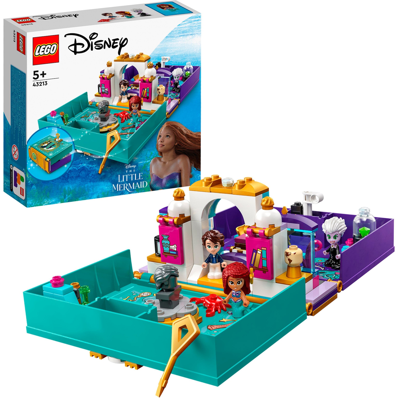 LEGO Konstruktionsspielzeug Disney Princess Die kleine Meerjungfrau Märchenbuch
