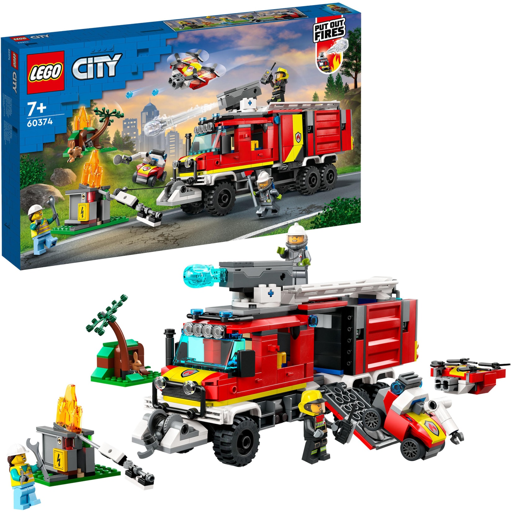 LEGO Konstruktionsspielzeug City Einsatzleitwagen der Feuerwehr