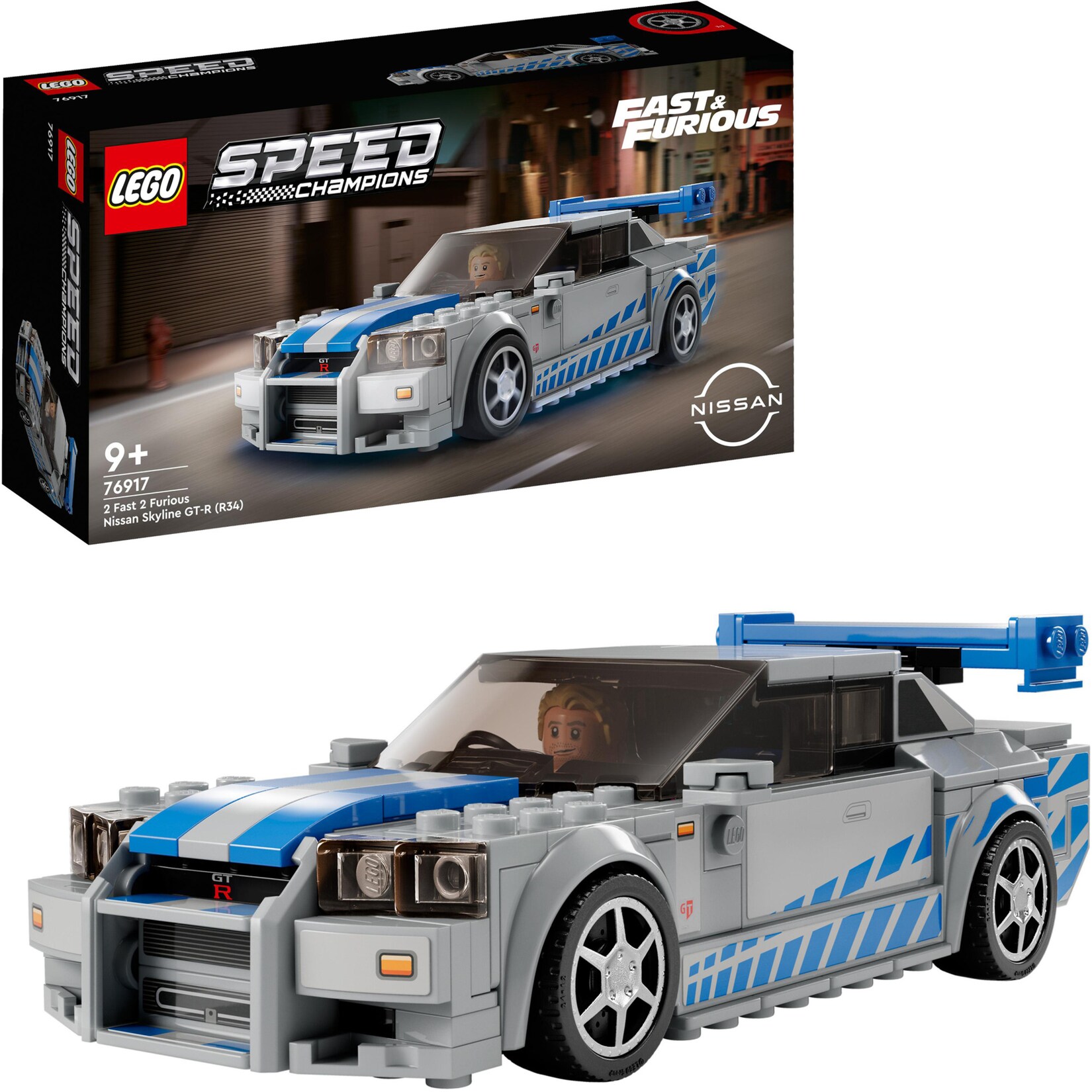 LEGO Konstruktionsspielzeug Speed Champions: 2 Fast 2 Furious – Nissan Skyline GT-R | 05702017424217