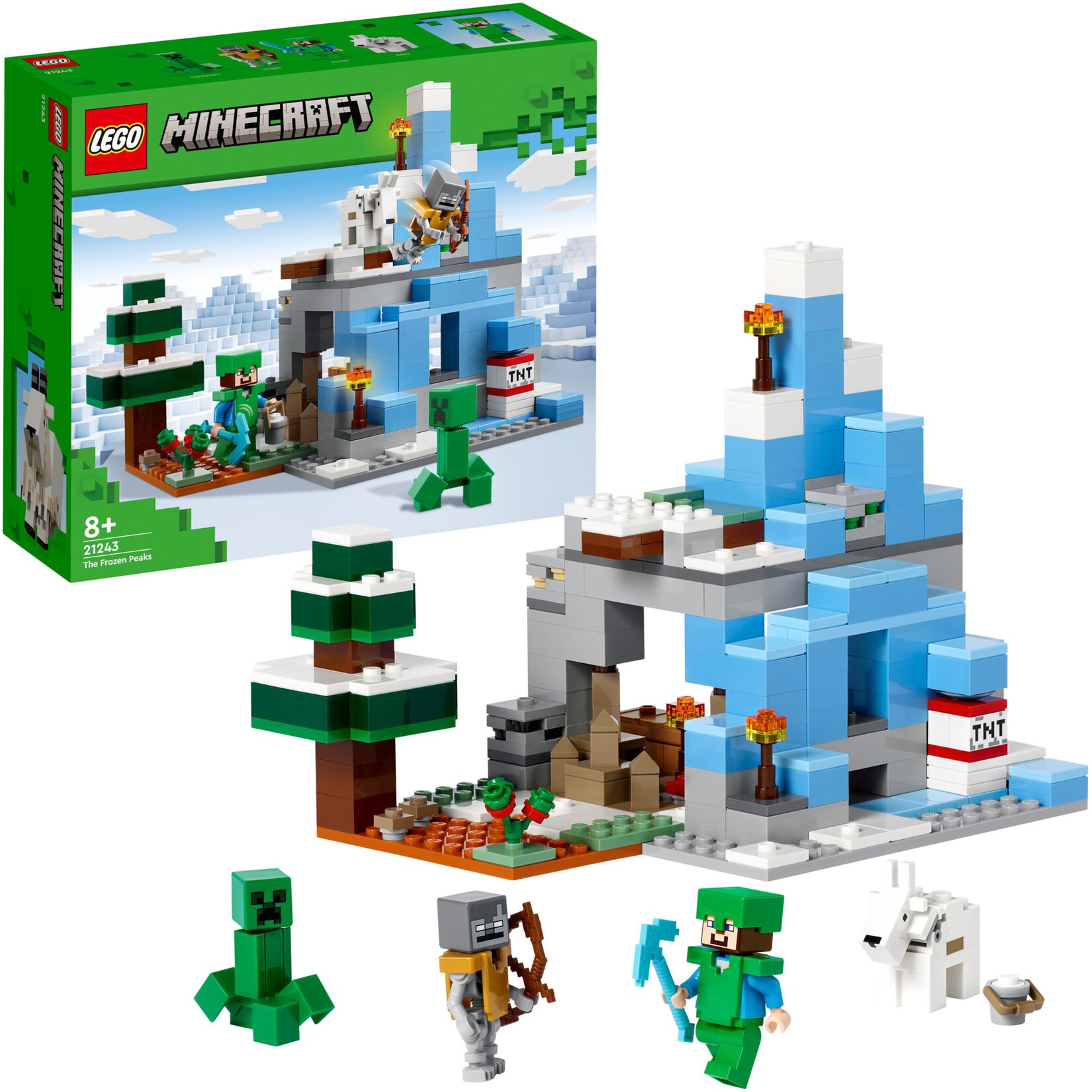 LEGO Konstruktionsspielzeug Minecraft Die Vereisten Gipfel