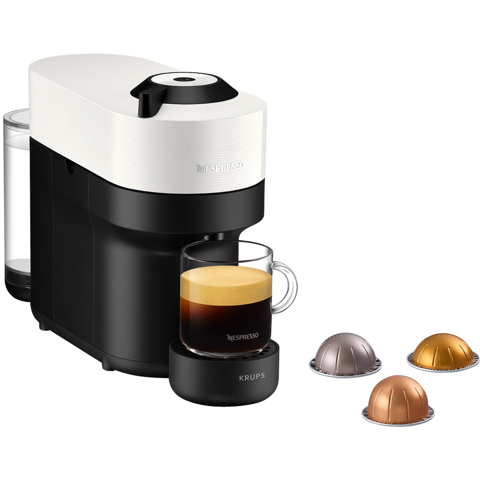 Krups Kapselmaschine Nespresso Vertuo Pop Coconut White XN9201 | 03045380022010