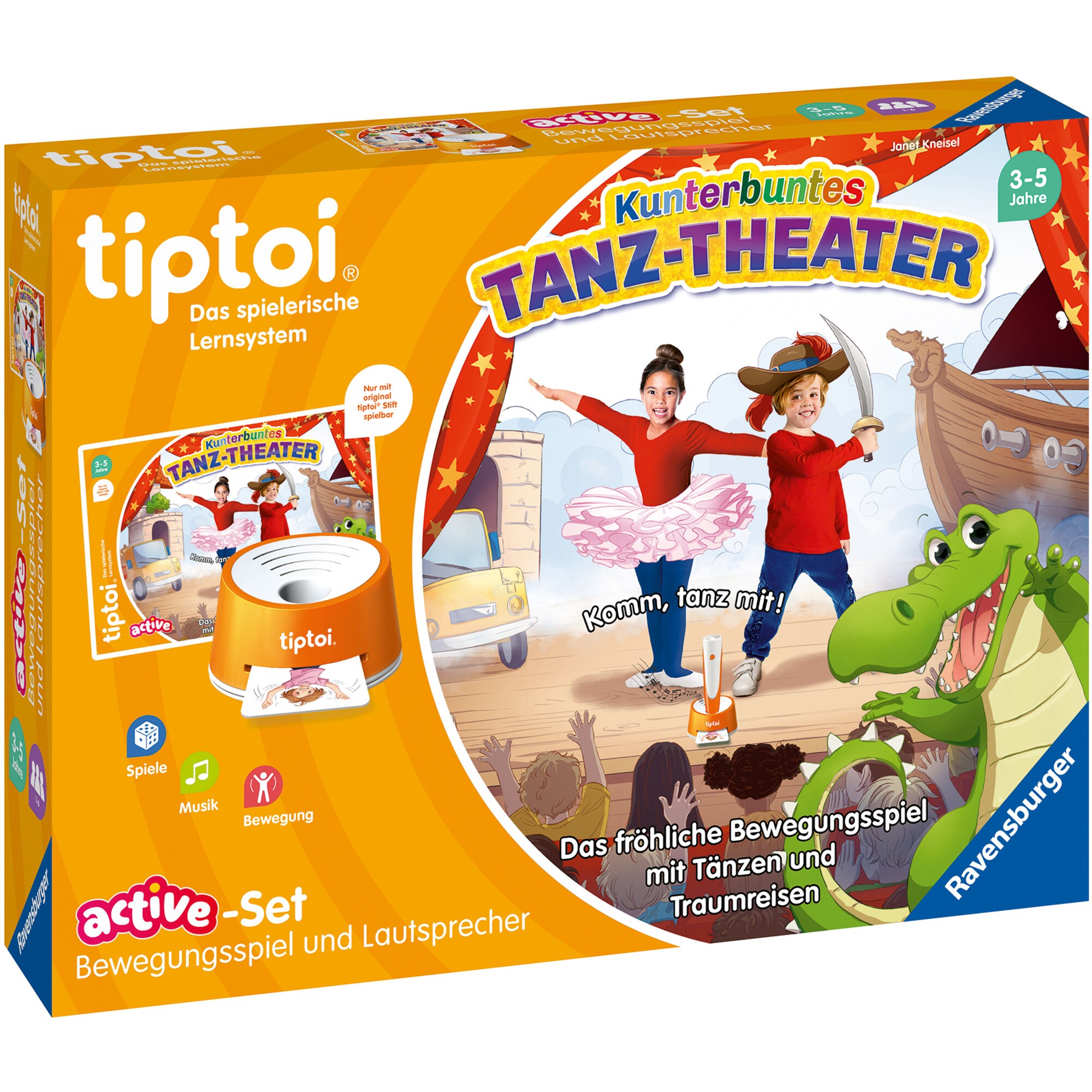 Ravensburger Geschicklichkeitsspiel tiptoi ACTIVE Set Kunterbuntes Tanz-Theater - Bild 1