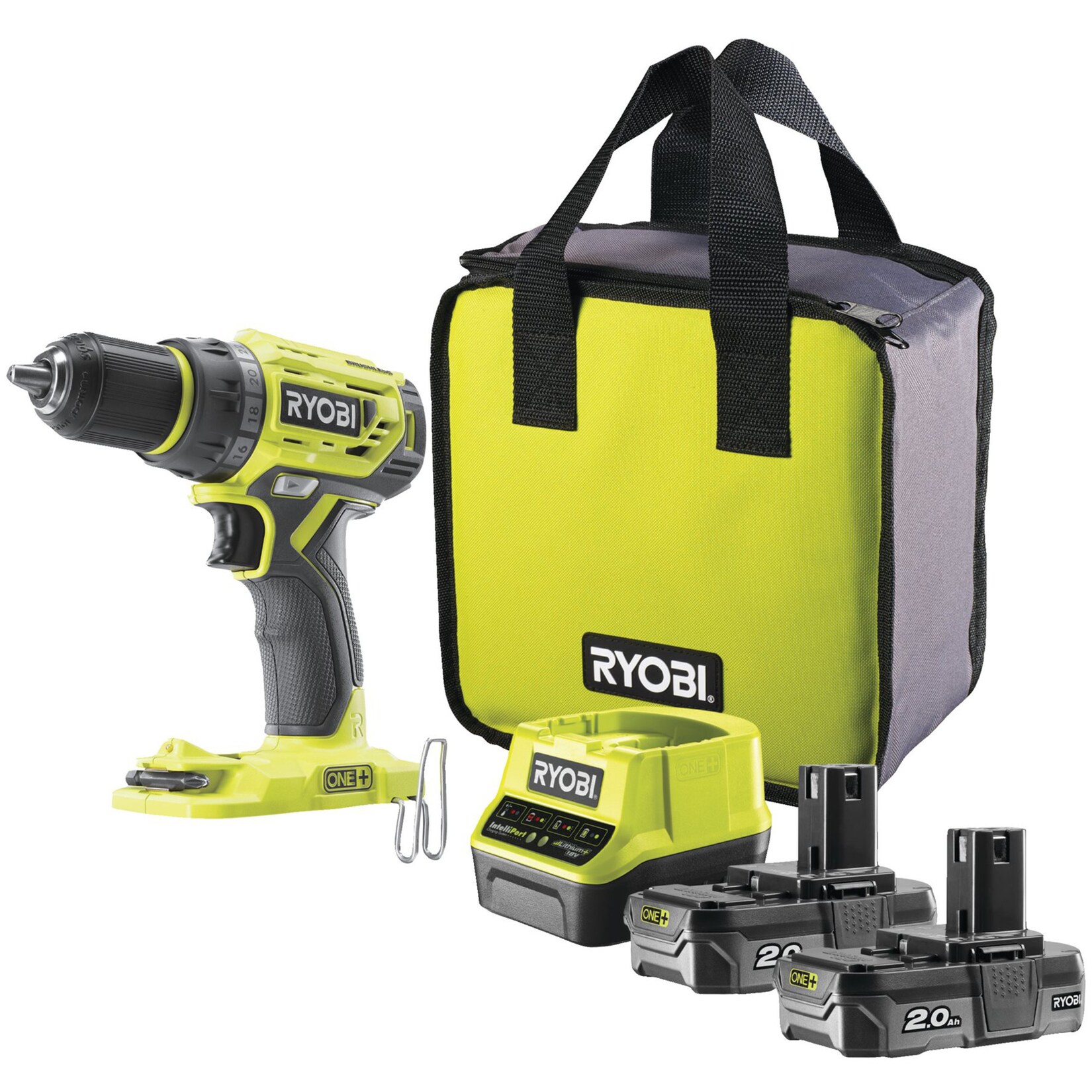Ryobi Bohrschrauber ONE+ Akku-Bohrschrauber R18DD7-220S, 18Volt | 04892210181299