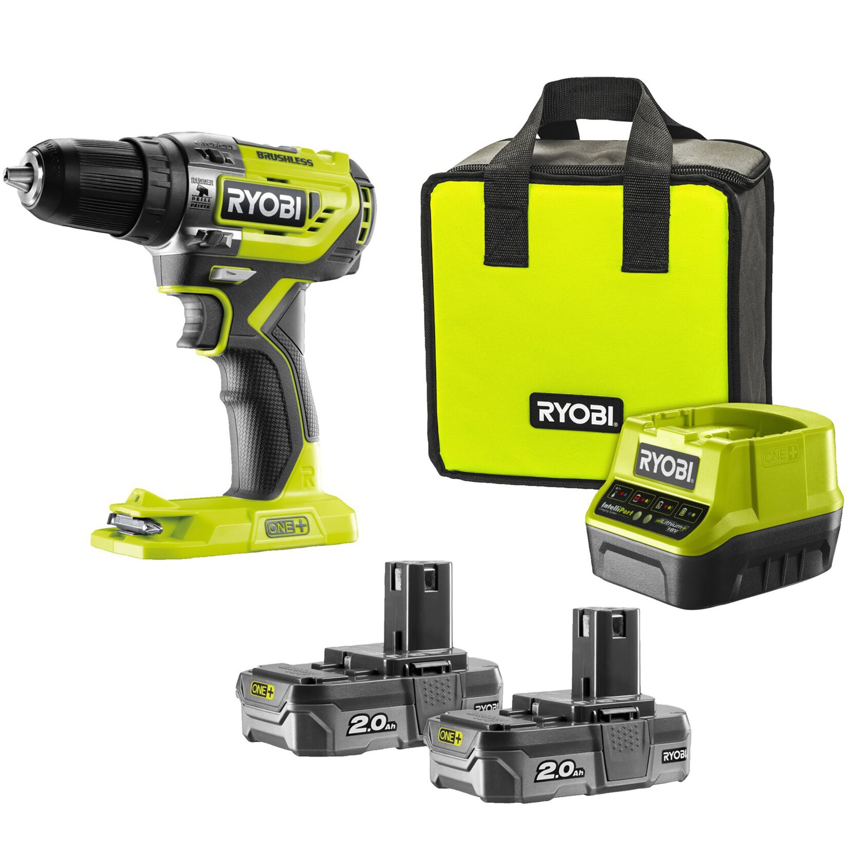 Ryobi Schlagbohrschrauber ONE+ Akku-Schlagbohrschrauber R18PD5-220S, 18Volt | 04892210160812