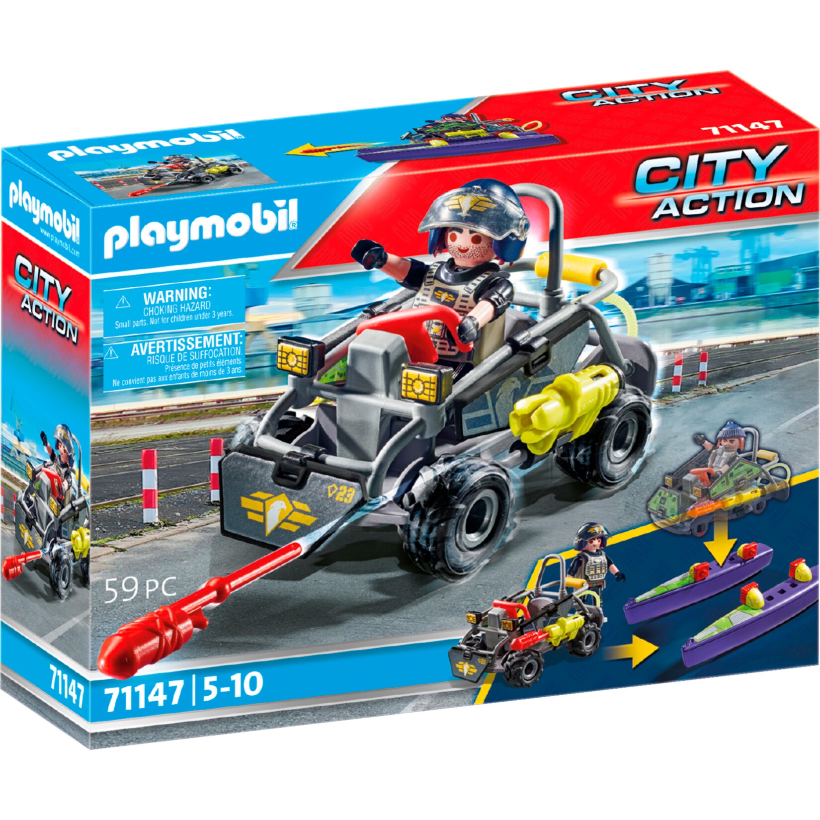 PLAYMOBIL Konstruktionsspielzeug City Action SWAT-Multi-Terrain-Quad