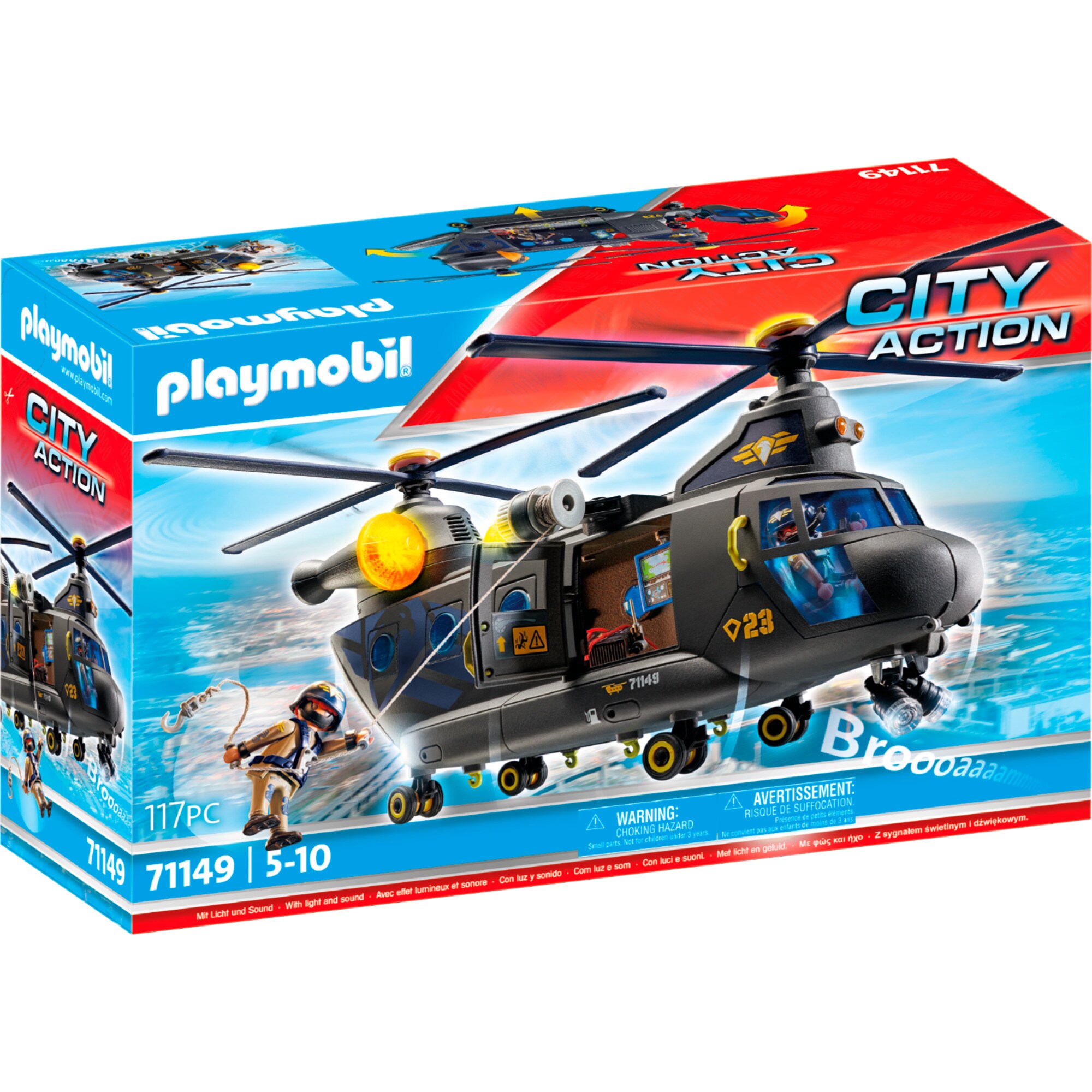 PLAYMOBIL Konstruktionsspielzeug City Action SWAT-Rettungshelikopter - Bild 1