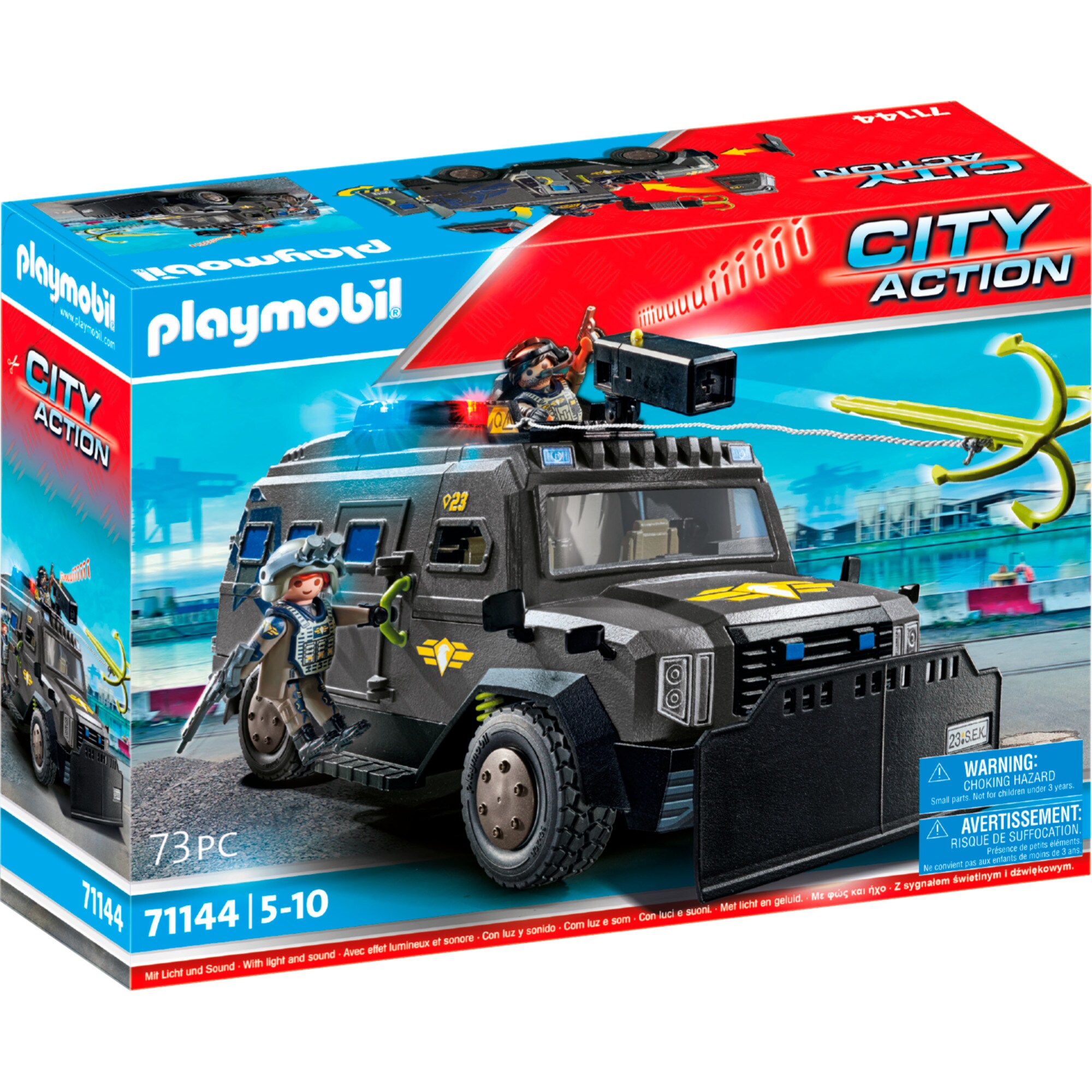 PLAYMOBIL Konstruktionsspielzeug City Action SWAT-Gel&auml;ndefahrzeug - Bild 1