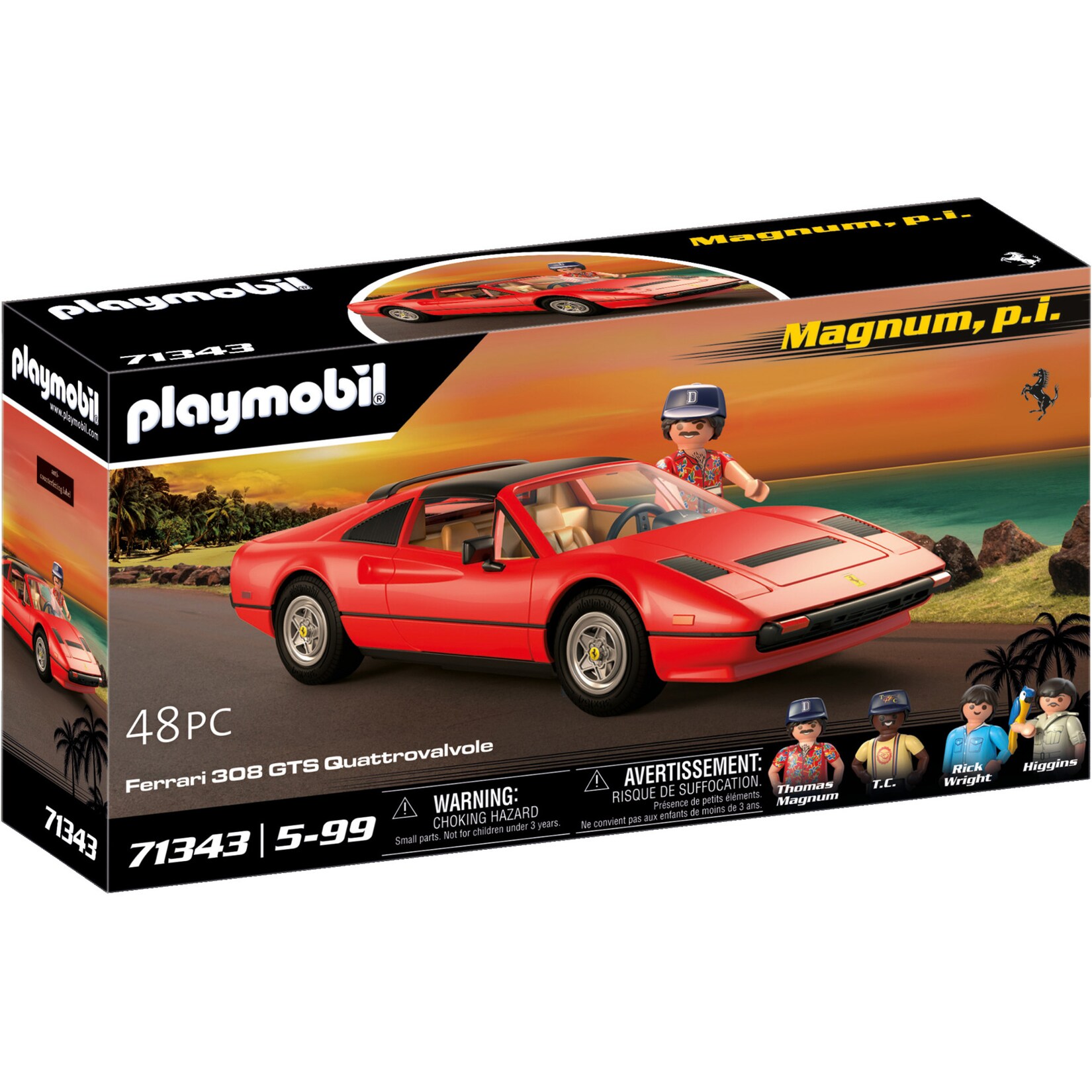 PLAYMOBIL Konstruktionsspielzeug Magnum, p.i. Ferrari 308 GTS Quattrovalve