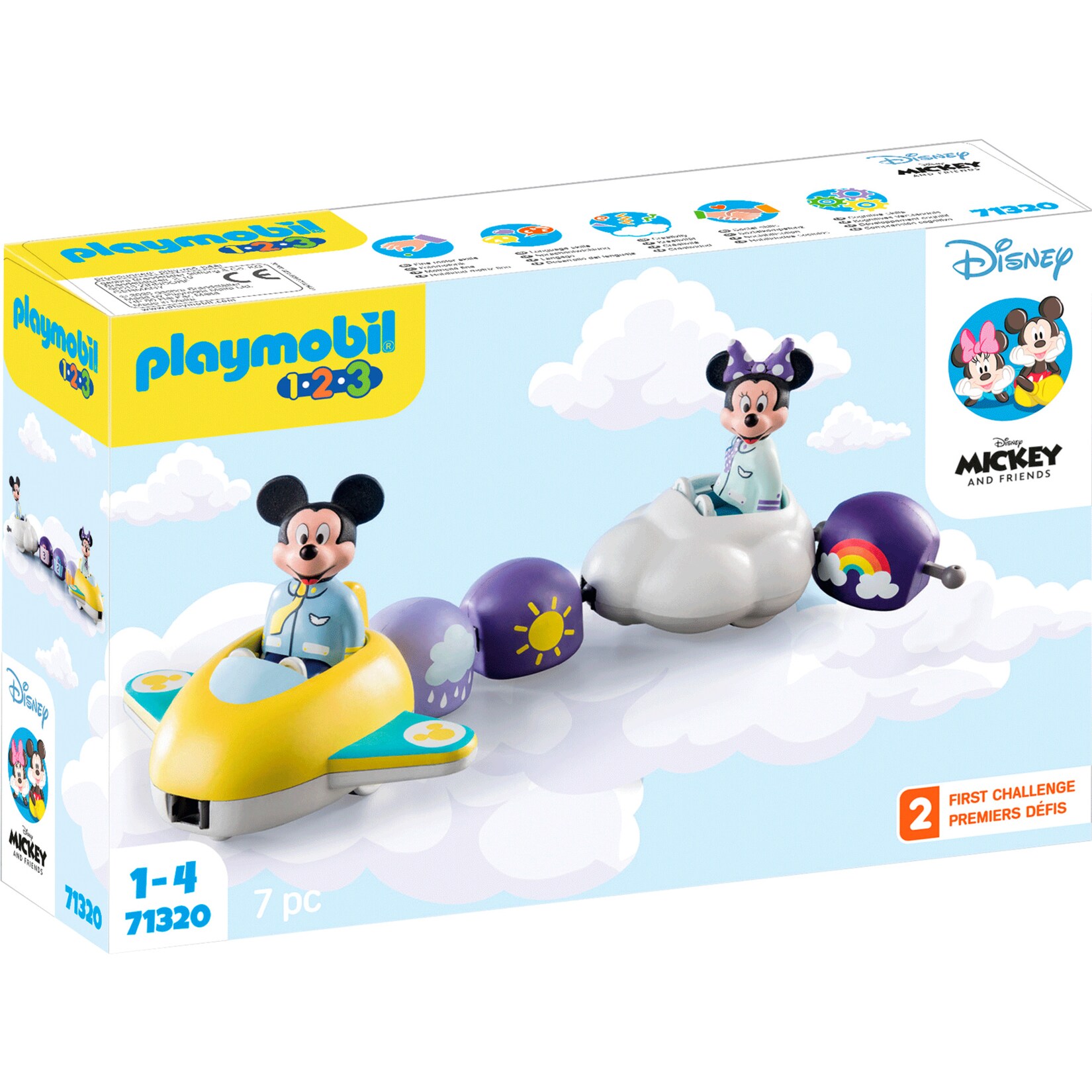 PLAYMOBIL Konstruktionsspielzeug 1.2.3 & Disney: Mickys & Minnies Wolkenzug