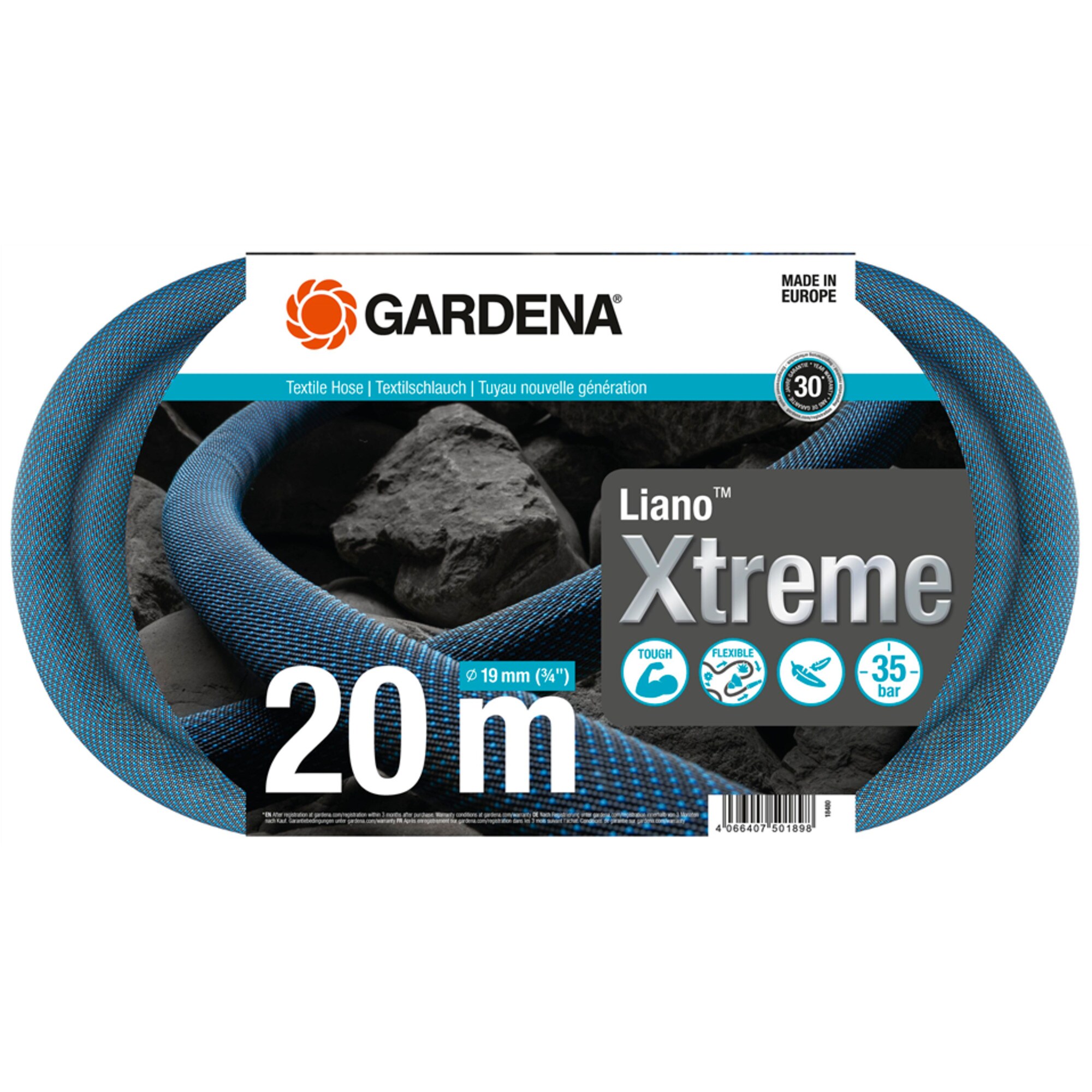 GARDENA Schlauch Textilschlauch Liano Xtreme 3/4", 20 Meter - Bild 1