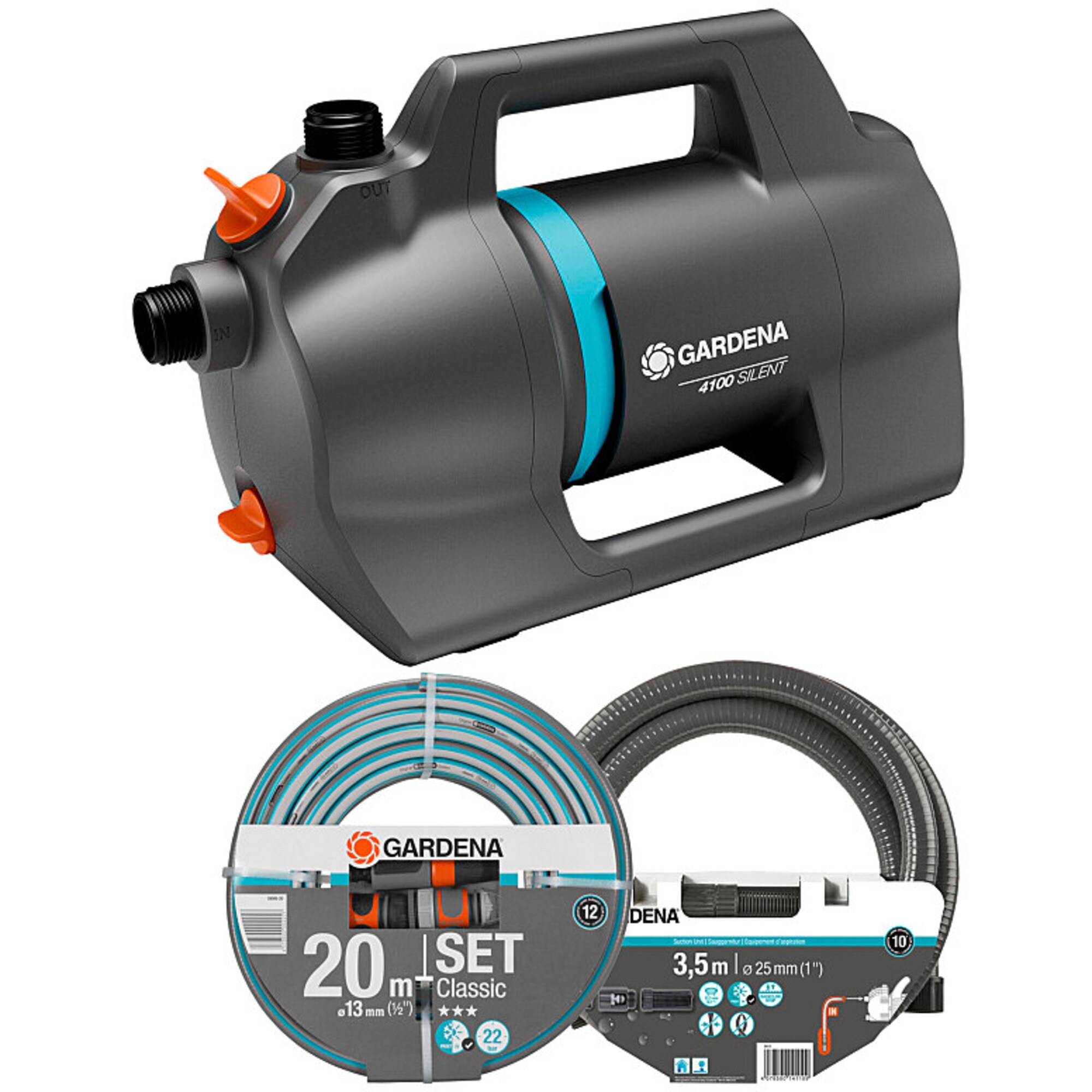 GARDENA Pumpe Gartenpumpe 4100 Silent Set online kaufen bei Netto
