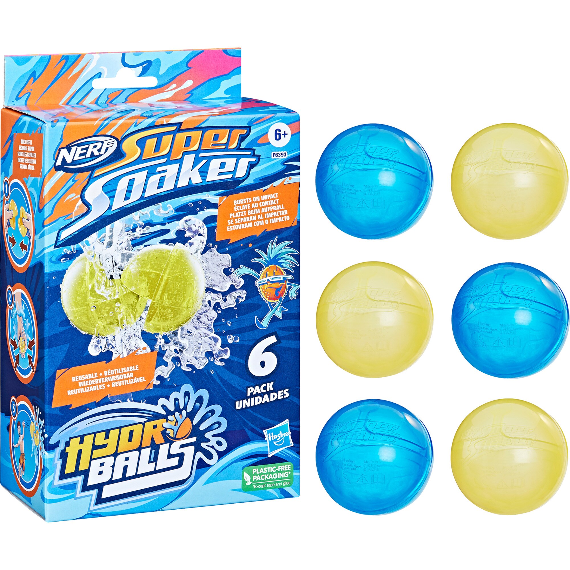 Nerf Wasserspielzeug Nerf Super Soaker Hydro Balls 6er-Pack - Bild 1