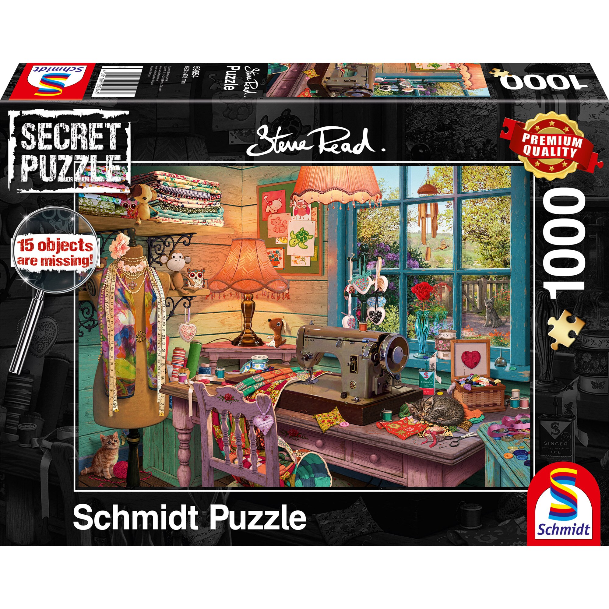 Schmidt Spiele Puzzle Steve Read: Secret Puzzles - Im N&auml;hzimmer - Bild 1