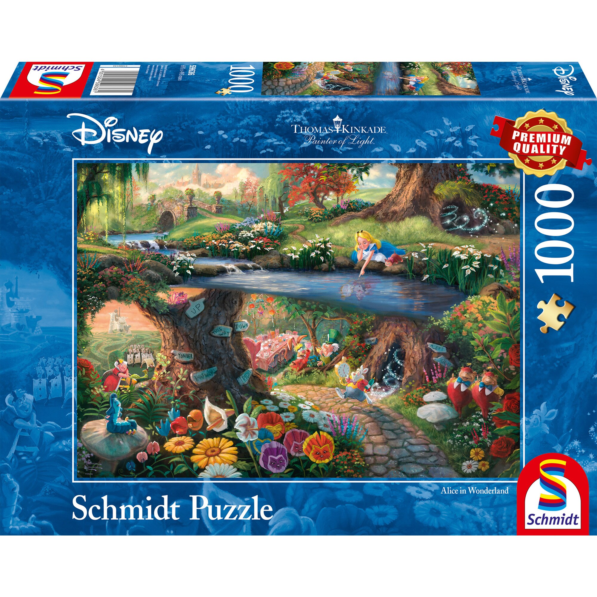 Schmidt Spiele Puzzle Thomas Kinkade: Painter of Light - Disney - Alice im Wunderland - Bild 1