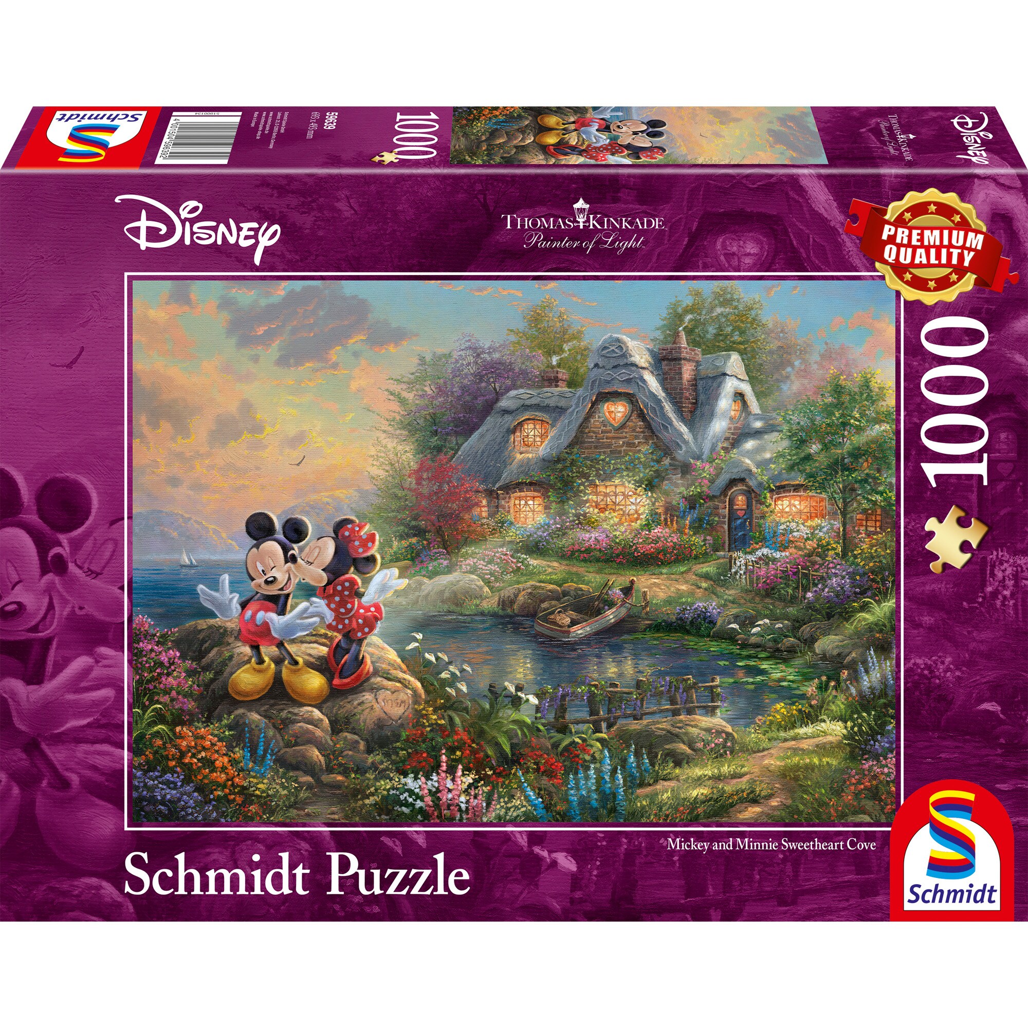 Schmidt Spiele Puzzle Thomas Kinkade: Painter of Light - Disney, Sweethearts Mickey & Minnie - Bild 1