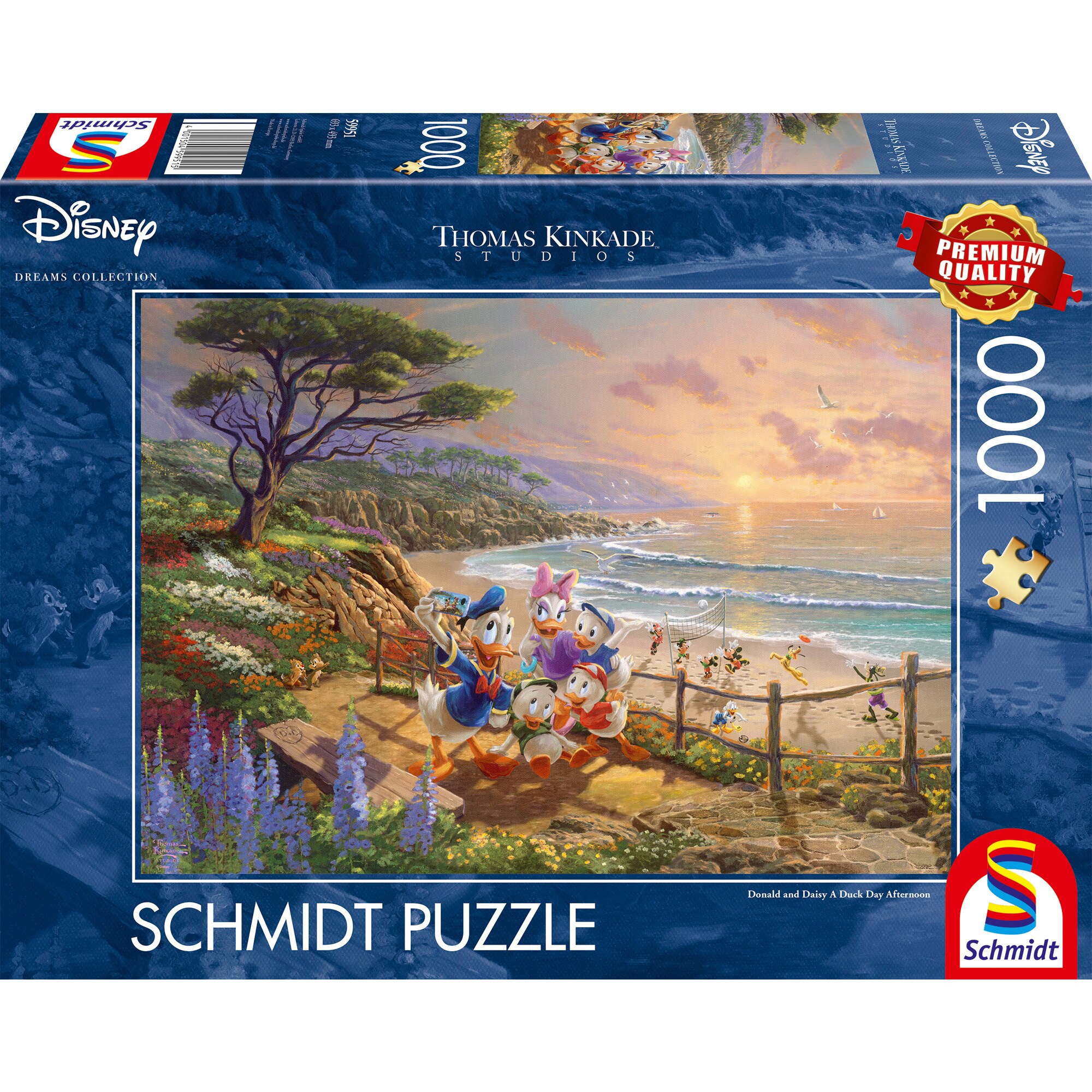 Schmidt Spiele Puzzle Thomas Kinkade Studios: Disney - Donald and Daisy A Duck Day Afternoon - Bild 1