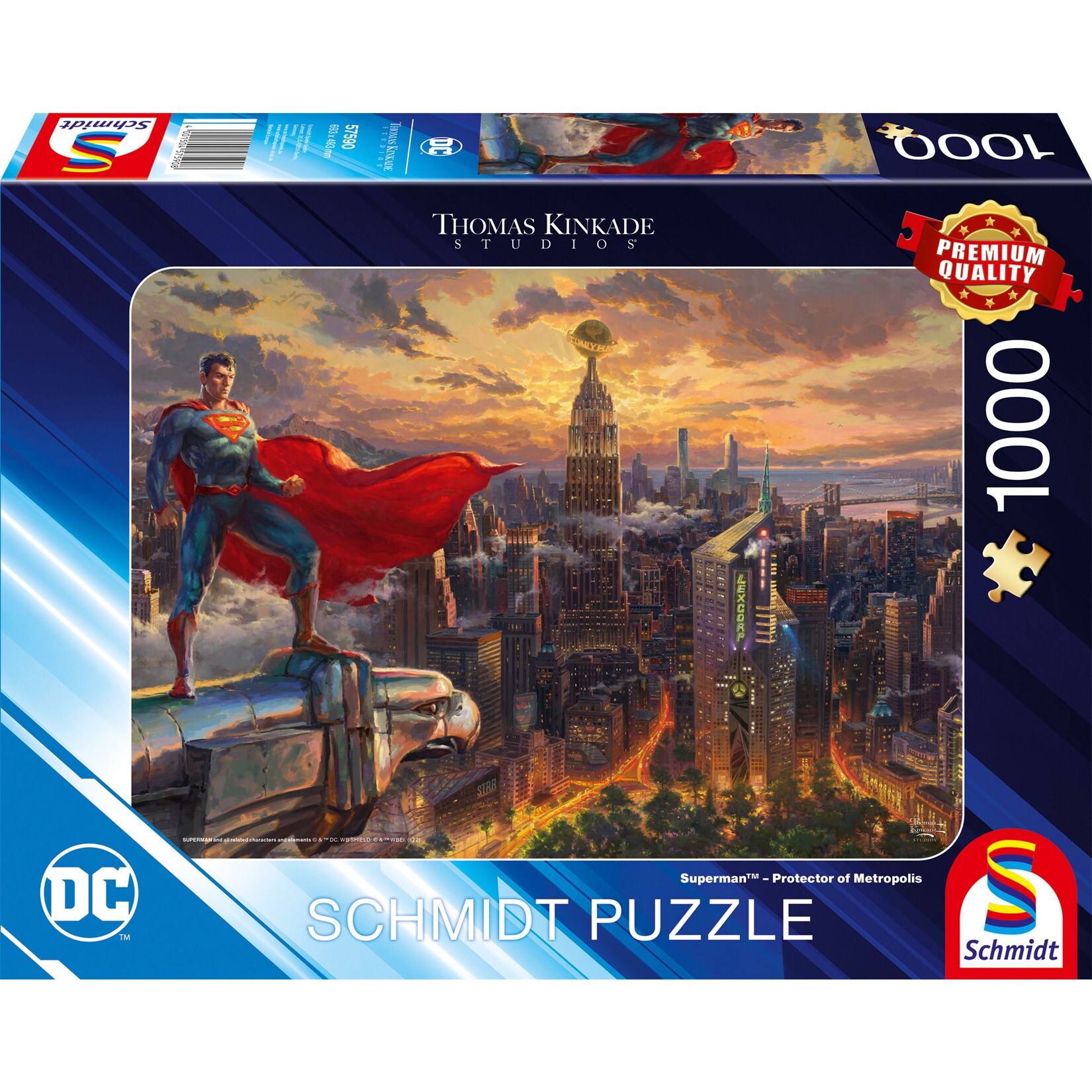 Schmidt Spiele Puzzle Thomas Kinkade Studios: DC – Superman – Protector of Metropolis | 04001504575908