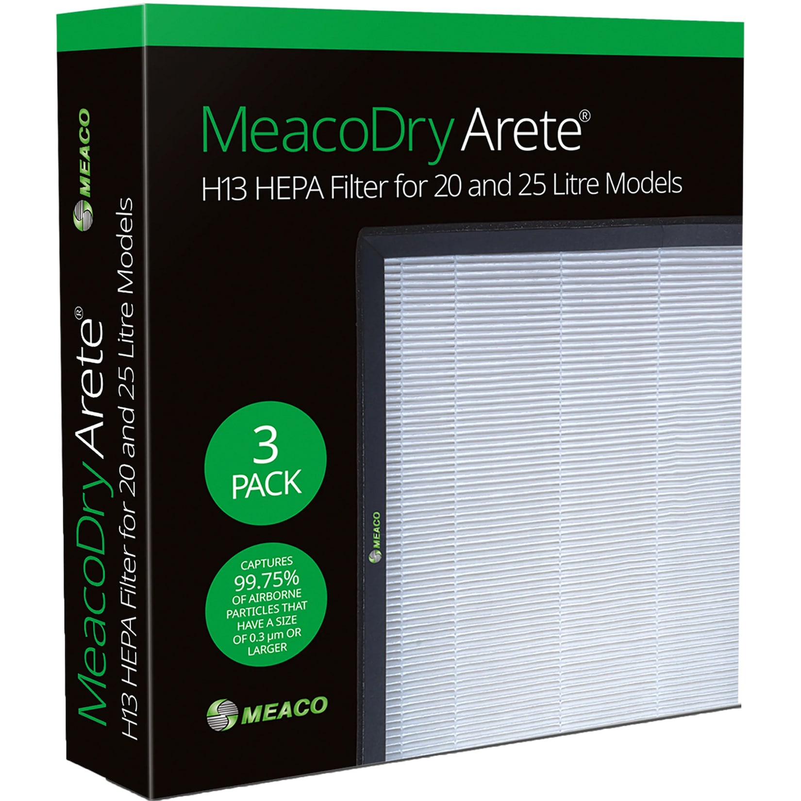 Meaco Filter Dry Arete One H13 HEPA-Filter 20L / 25L, 3 Stück