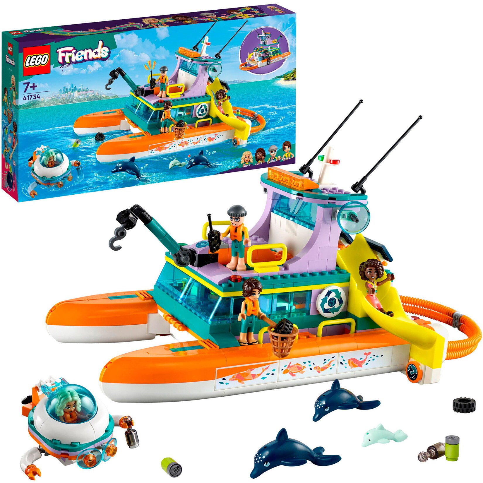 LEGO Konstruktionsspielzeug Friends Seerettungsboot
