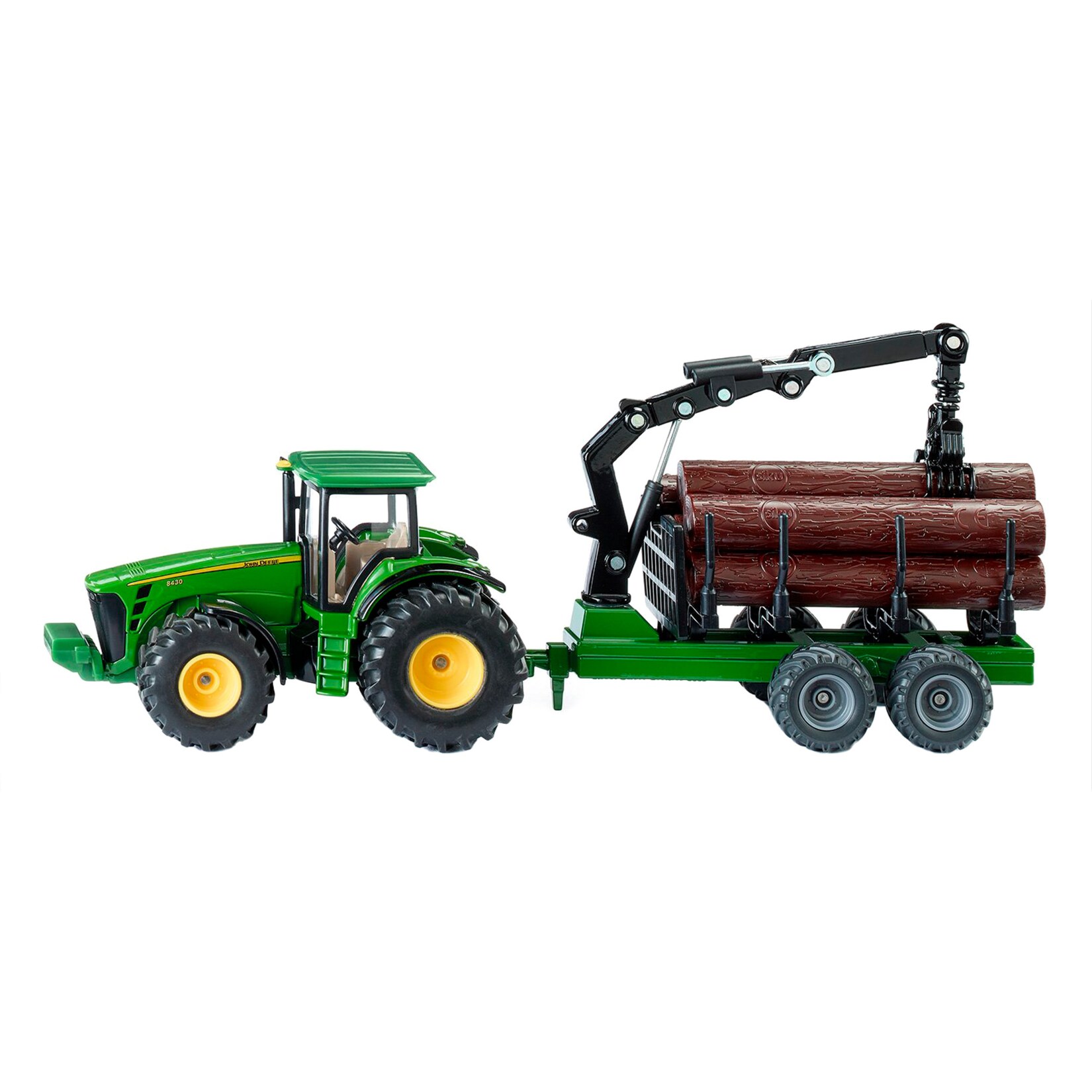 SIKU Modellfahrzeug FARMER Traktor mit Forstanhänger | 04006874019540