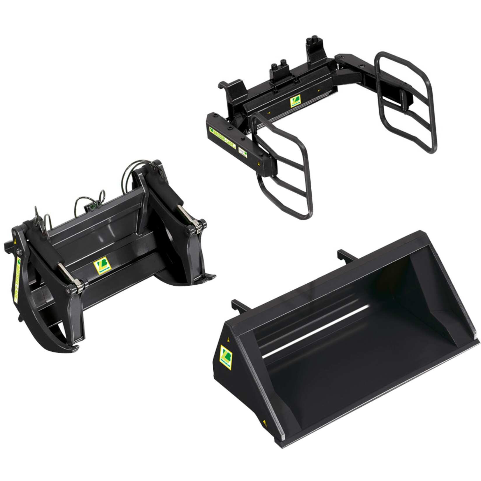 Wiking Modellfahrzeug Frontlader Werkzeuge Set A schwarz | 04006874073856