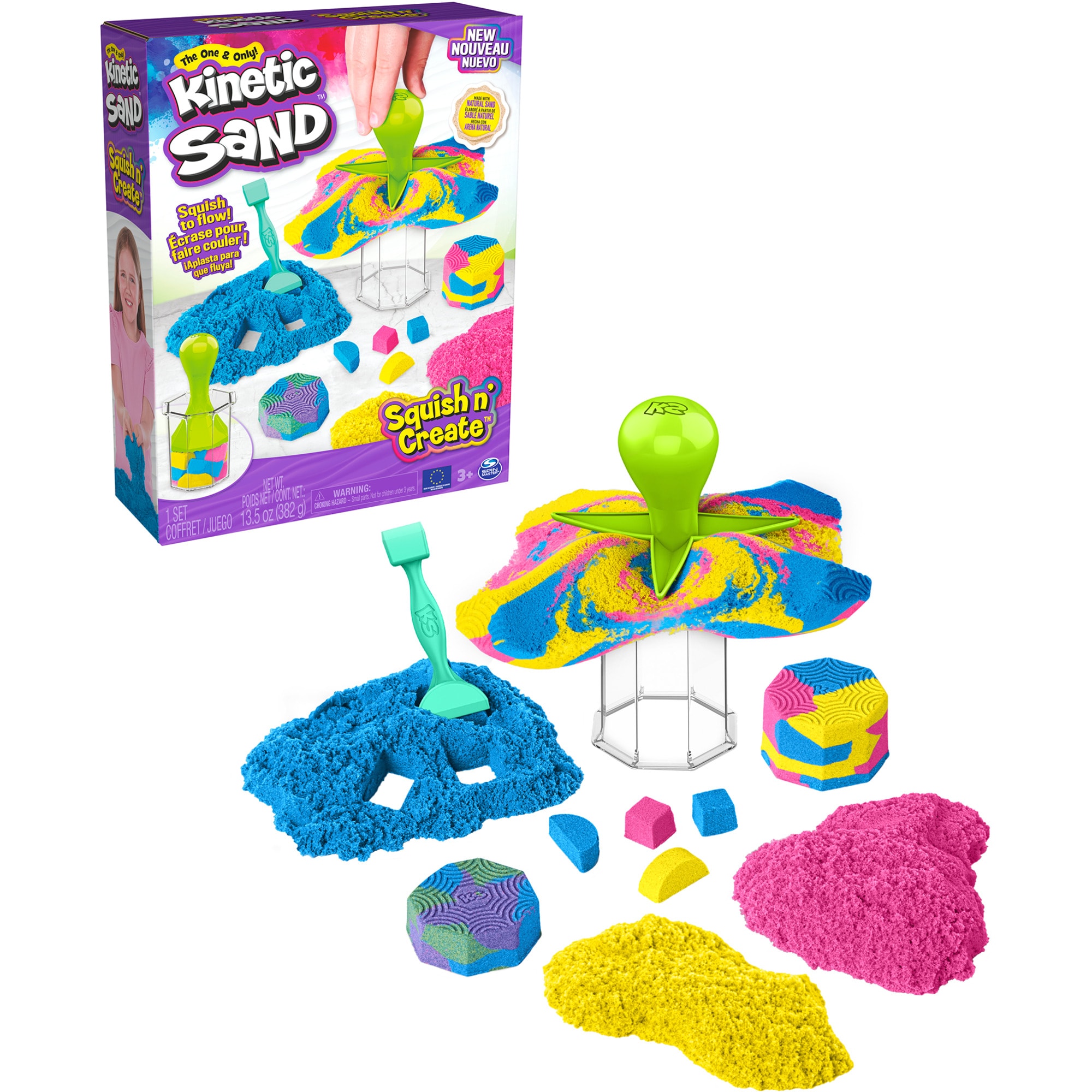 Kinetic Sand Spielsand Kinetic Sand Squish N&rsquo; Create Set - Bild 1