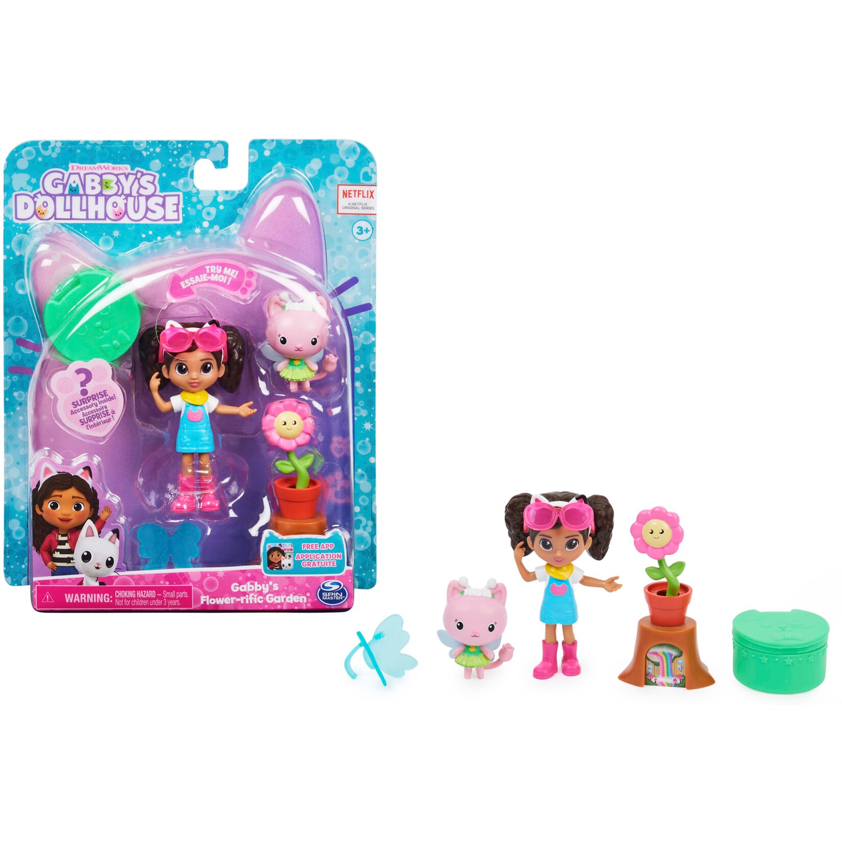 Spinmaster Spielfigur Gabby’s Dollhouse Gartenset mit Kitty Fee | 00778988374214
