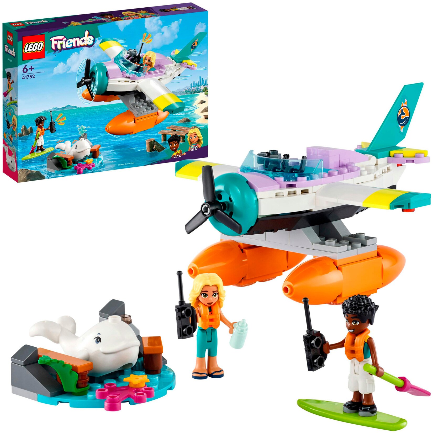LEGO Konstruktionsspielzeug Friends Seerettungsflugzeug