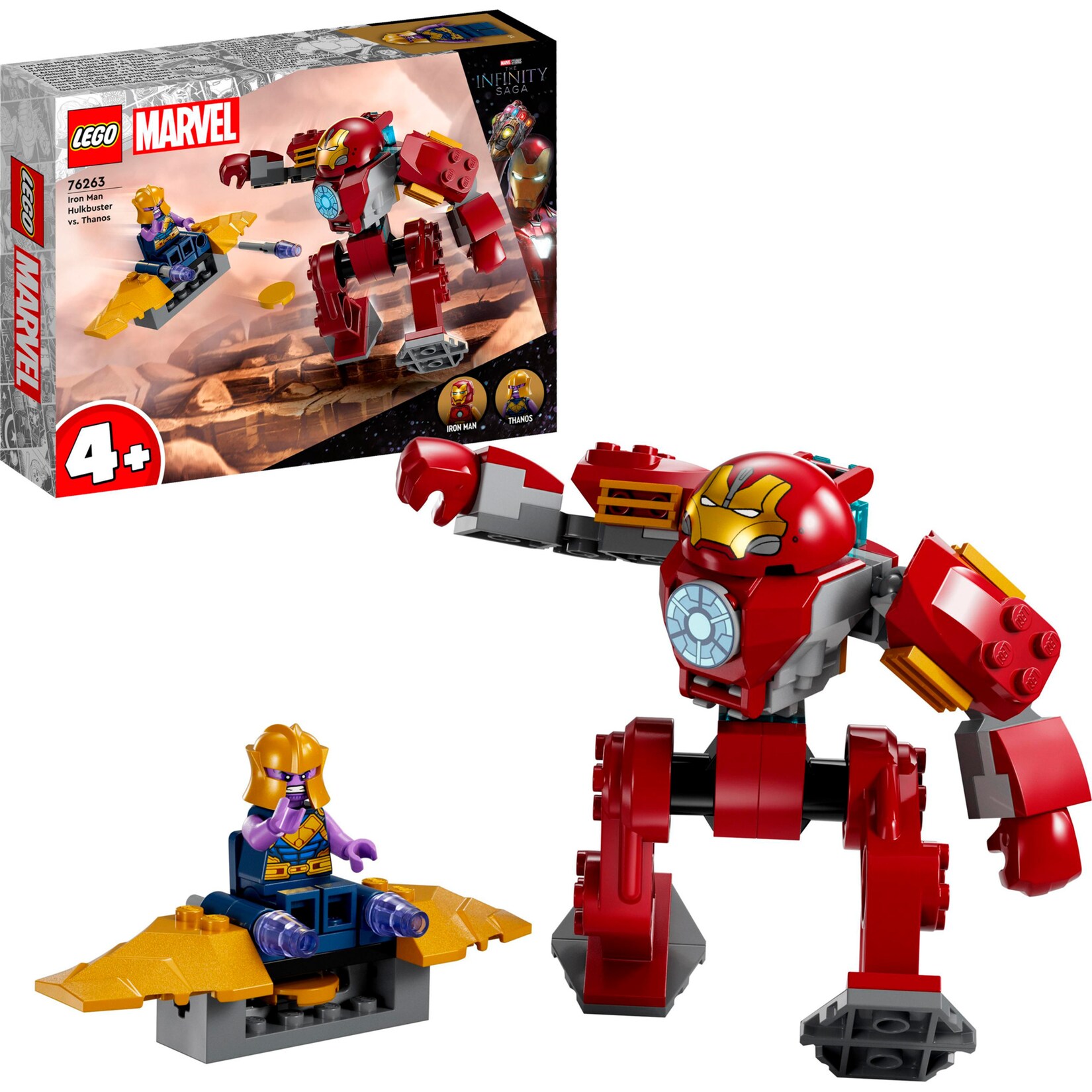 LEGO Konstruktionsspielzeug Marvel Super Heroes Iron Man Hulkbuster vs. Thanos