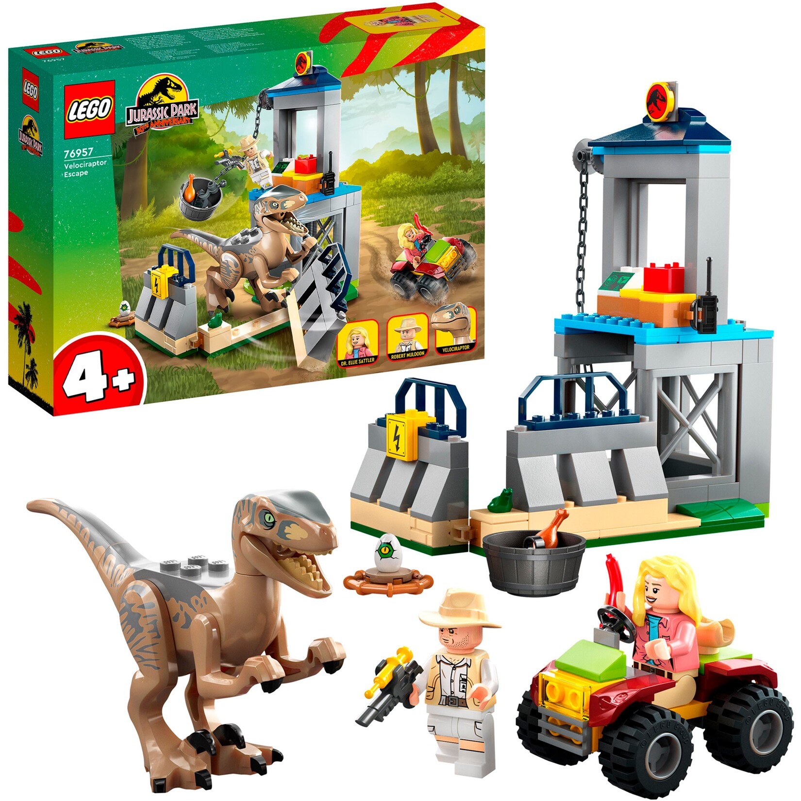 LEGO Konstruktionsspielzeug Jurassic World Flucht des Velociraptors