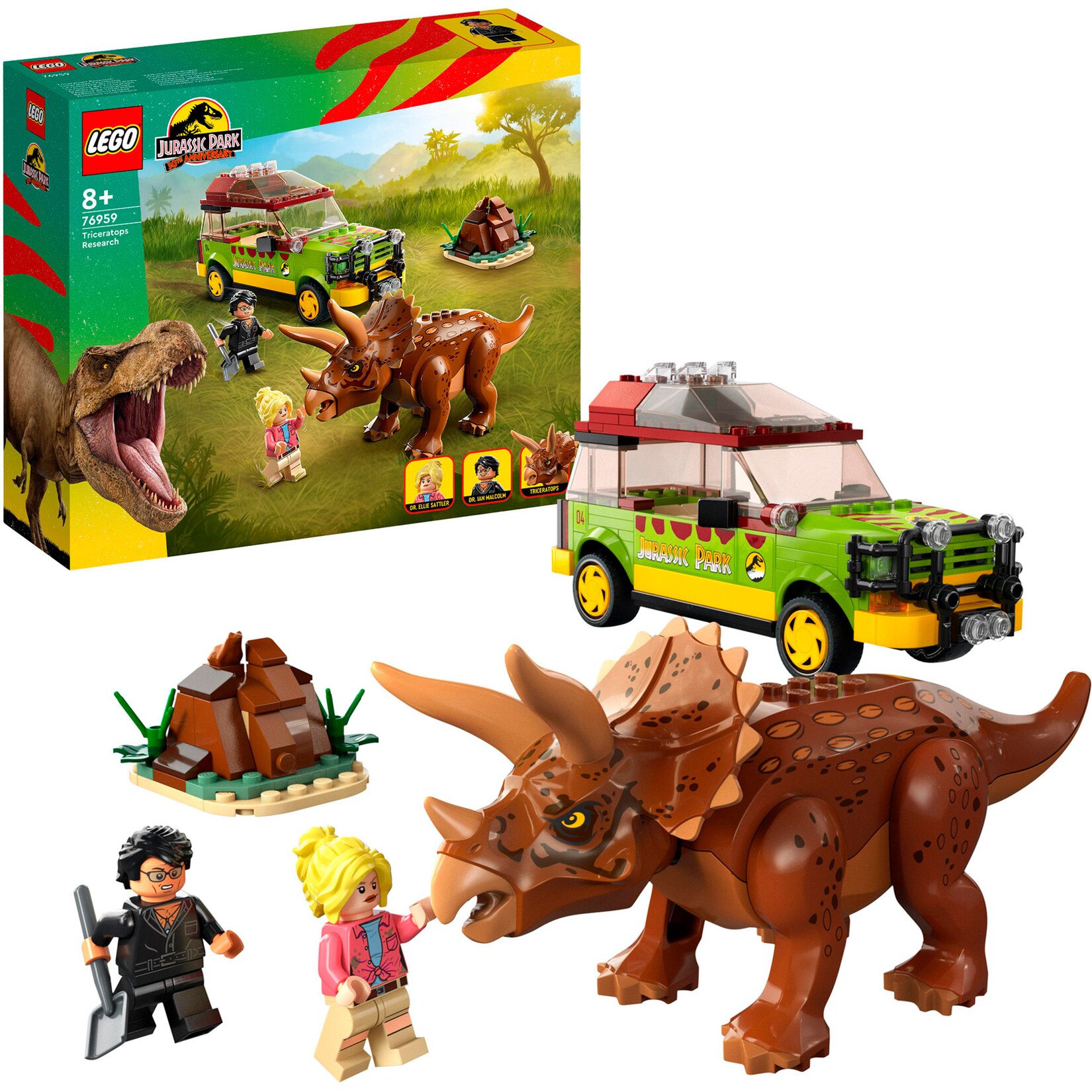 LEGO Konstruktionsspielzeug Jurassic World Triceratops-Forschung