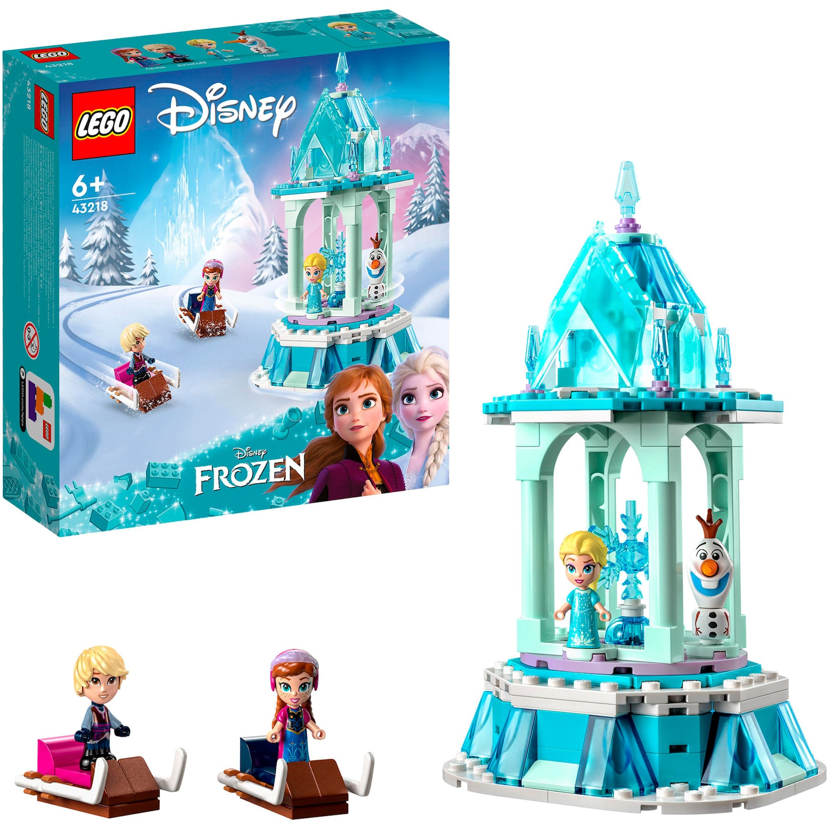 LEGO Konstruktionsspielzeug Disney Annas und Elsas magisches Karussell