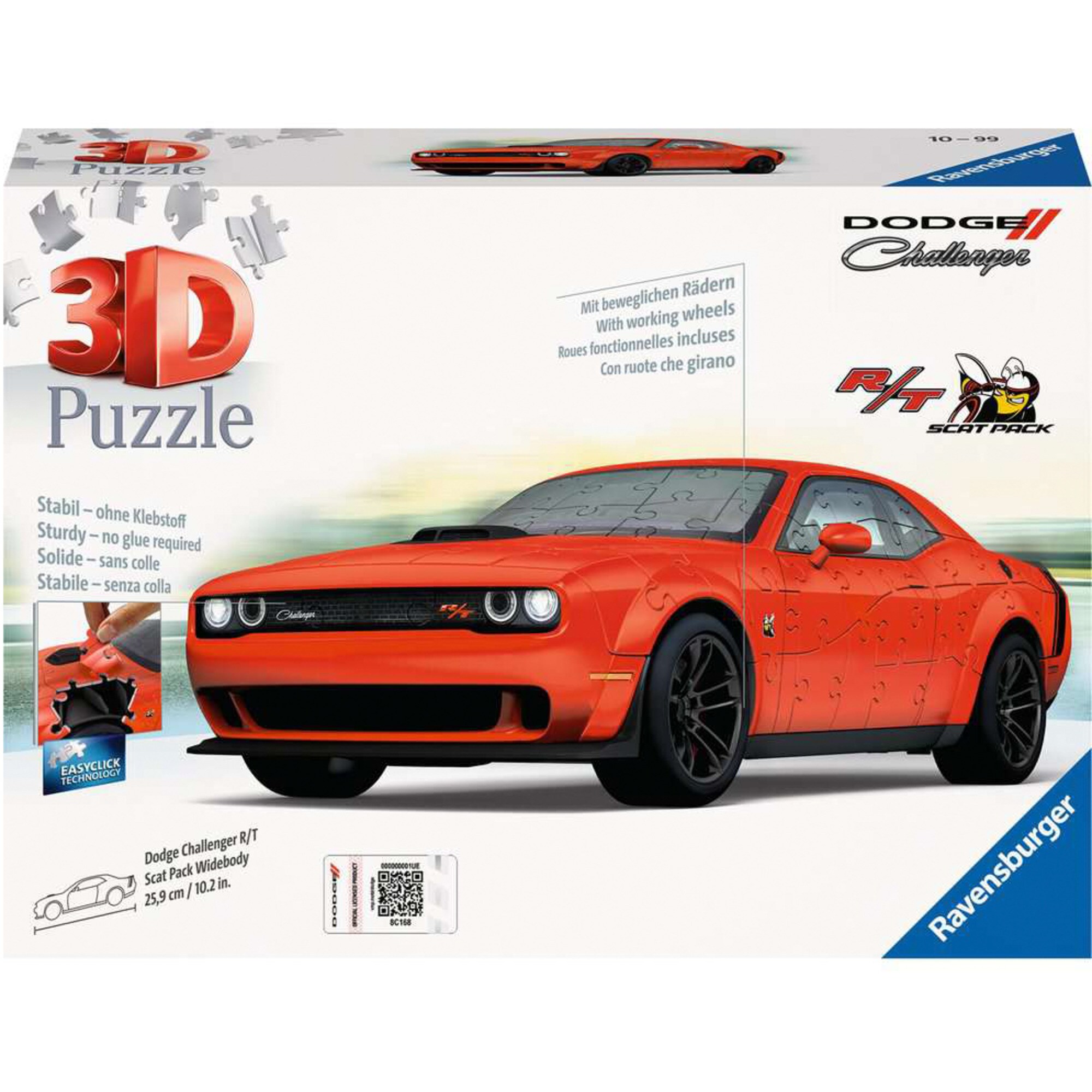 Ravensburger Puzzle 3D Puzzle Dodge Challenger R/T Scat Pack Widebody - Bild 1