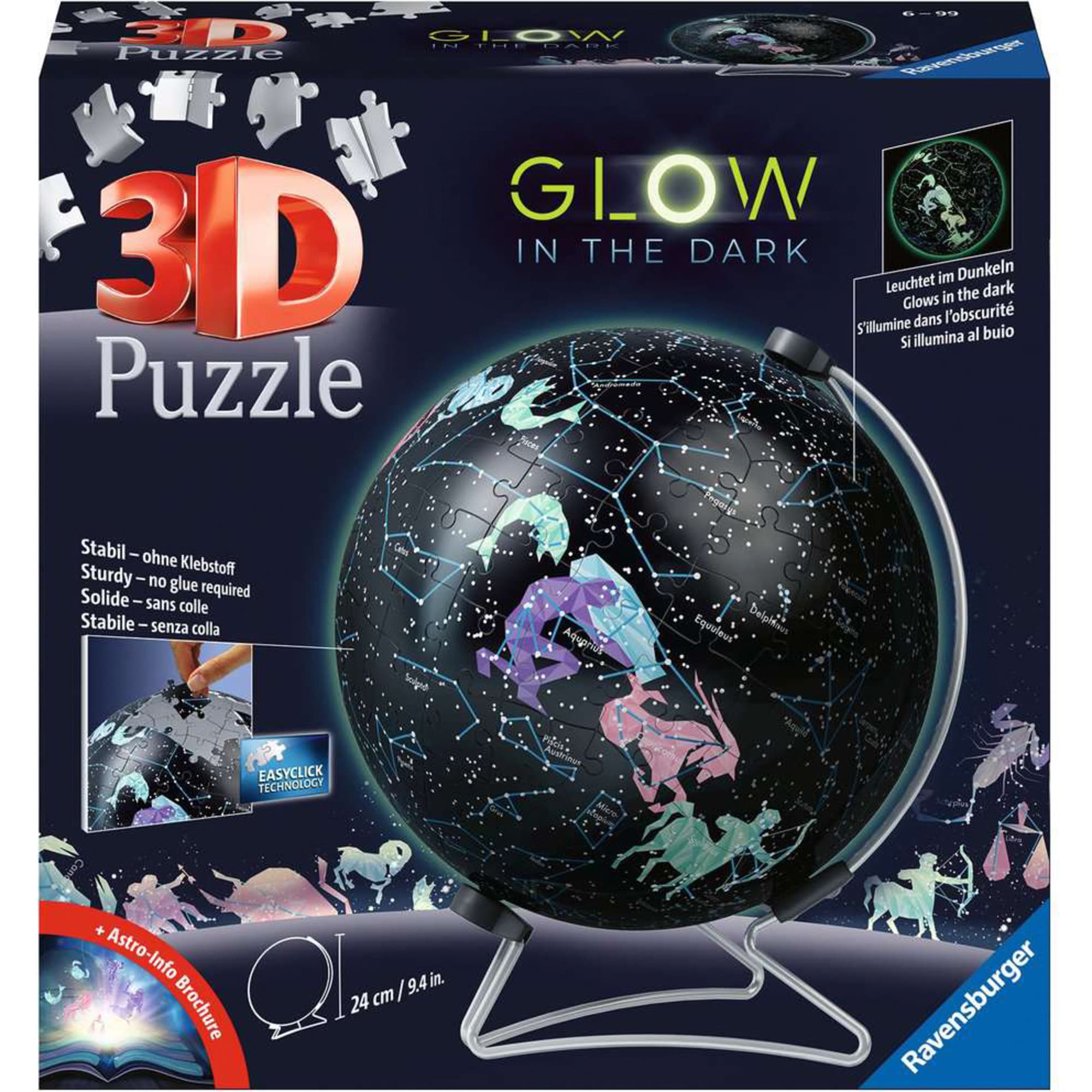 Ravensburger Puzzle 3D-Puzzle Glow In The Dark Sternenglobus - Bild 1