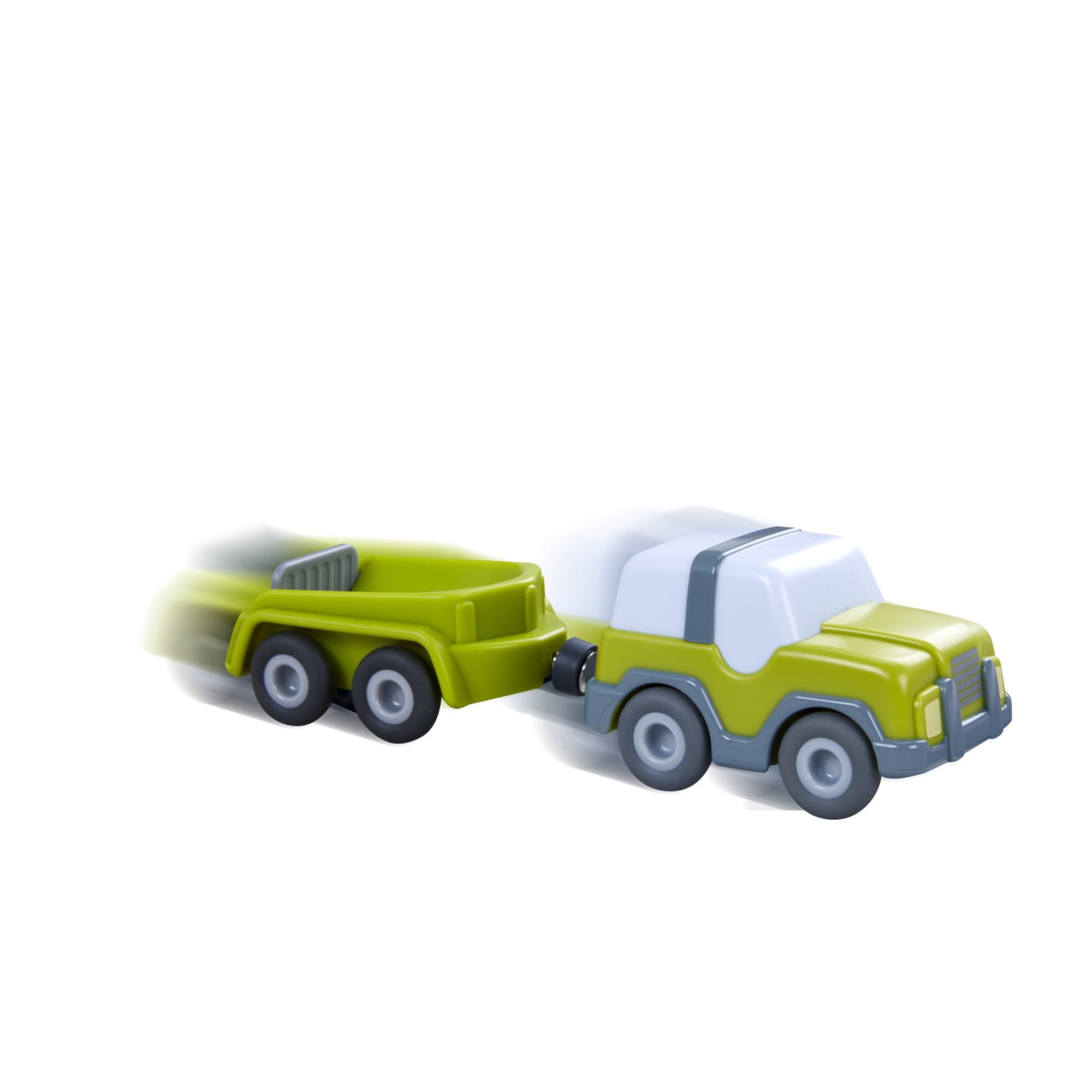 HABA Spielfahrzeug Kullerb&uuml; - Gel&auml;ndewagen mit Anh&auml;nger - Bild 1