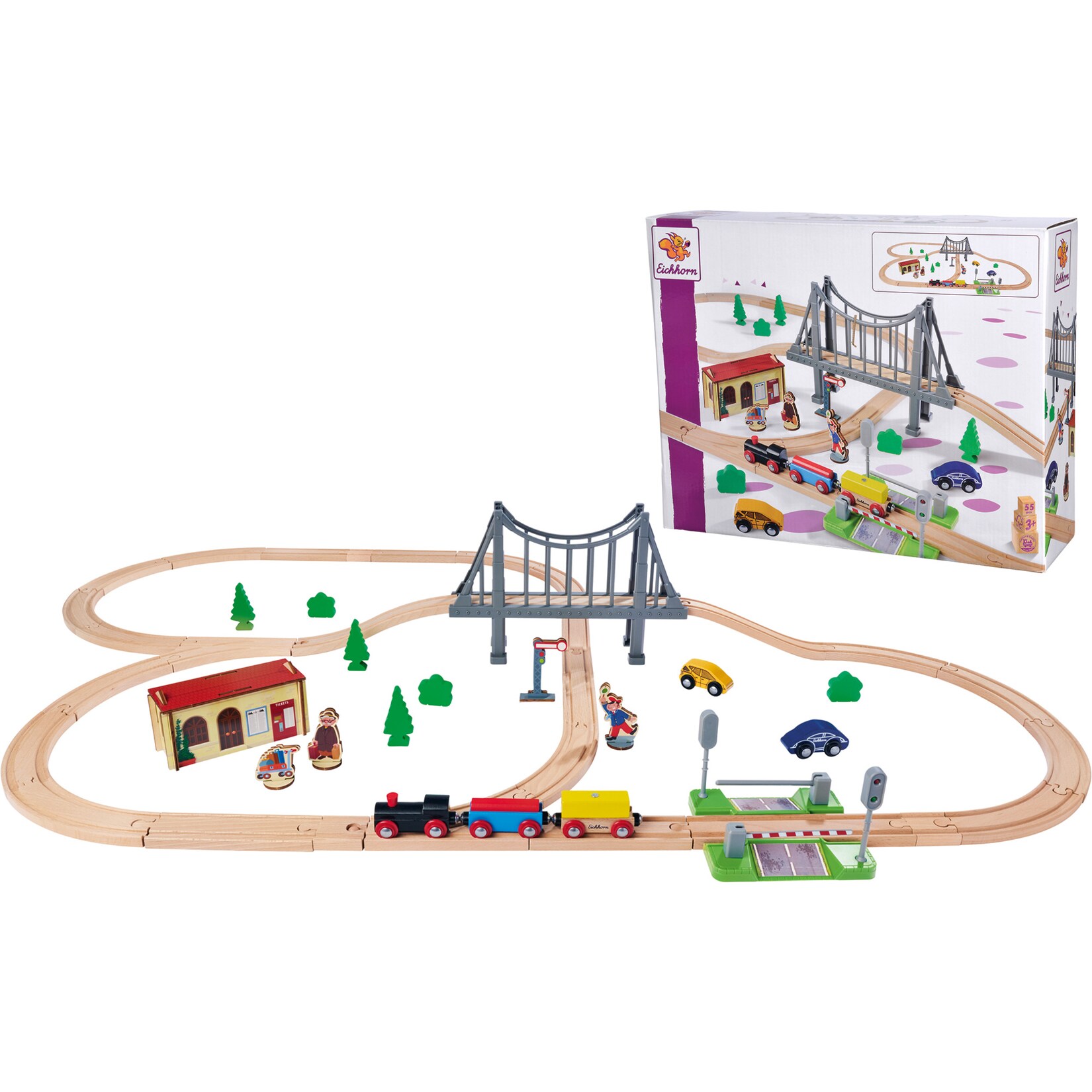 Eichhorn Bahn Bahnset mit Brücke | 04003046009248