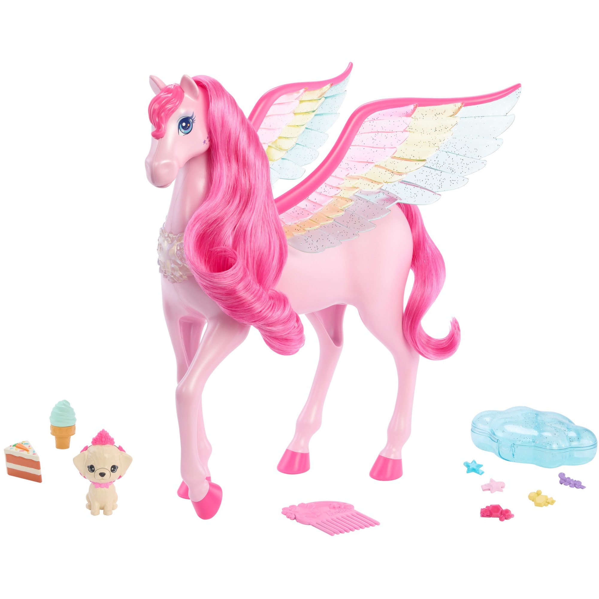 Barbie Spielfigur Barbie Ein Verborgener Zauber Rosa Pegasus mit H&uuml;ndchen - Bild 1