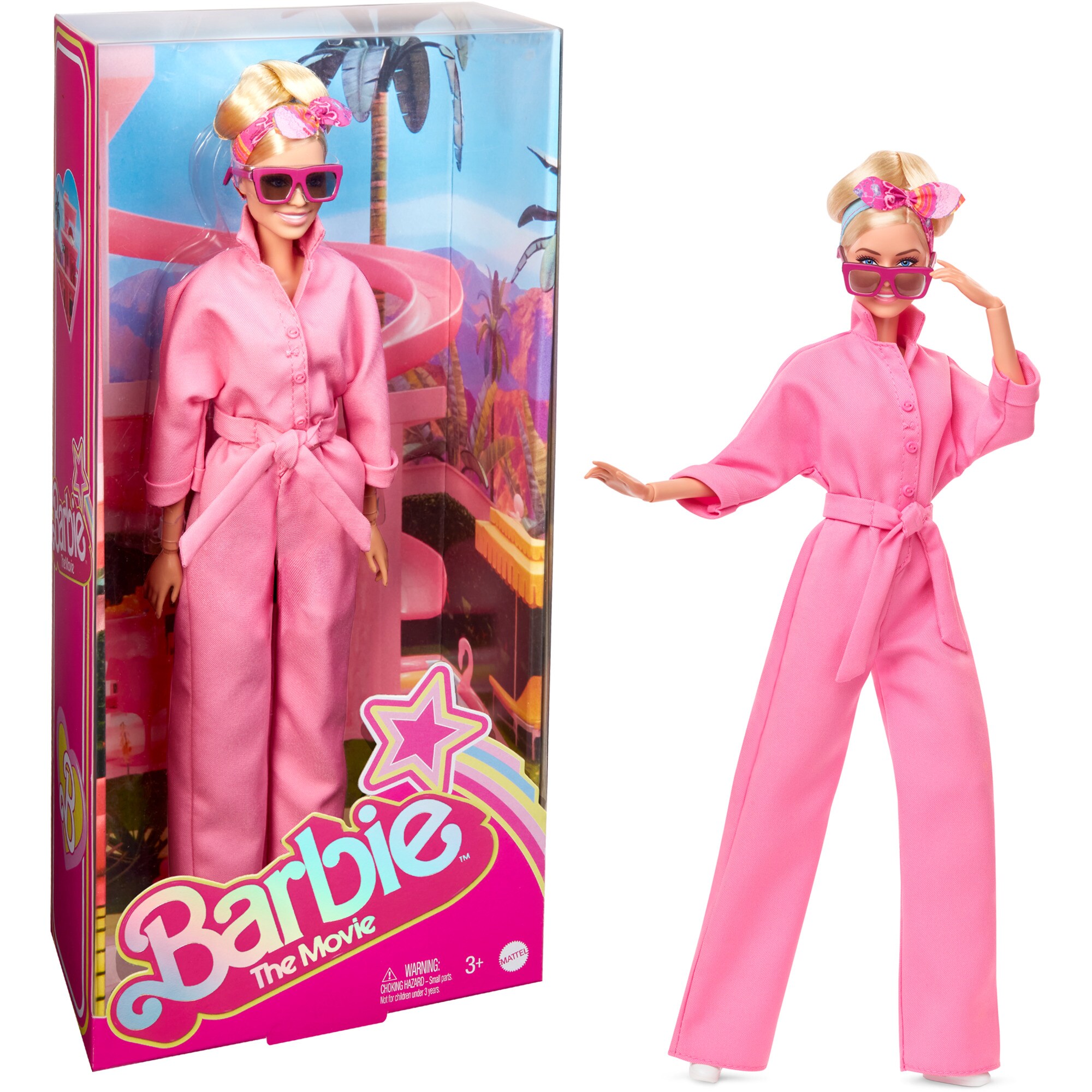 Barbie Puppe Barbie The Movie - Margot Robbie als Barbie: Puppe im rosa Jumpsuit - Bild 1